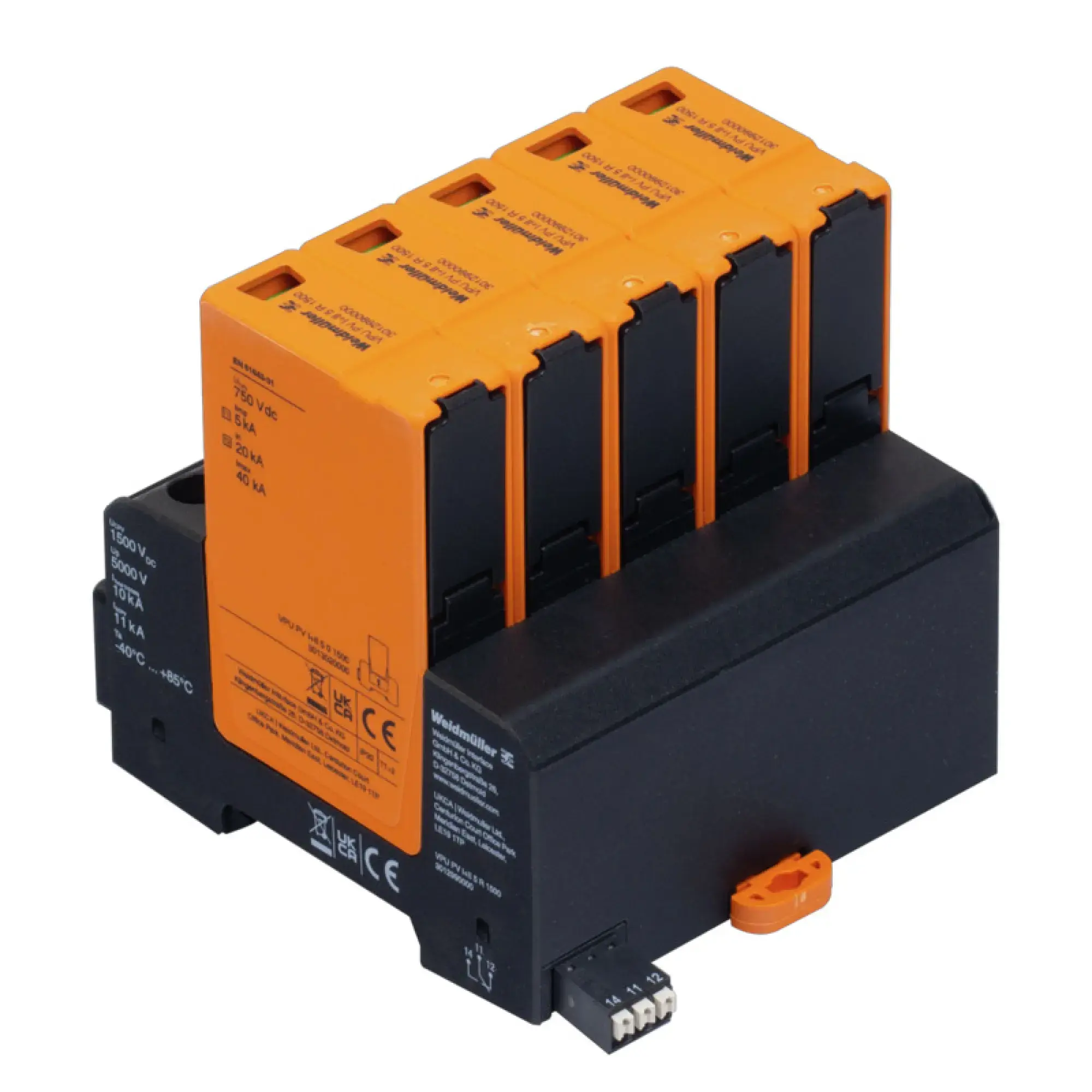 Weidmüller 3012990000 Surge voltage arrester (power supply systems), Surge protection I / II, Type I + II, I, II, DC, 1500 V (img_001)