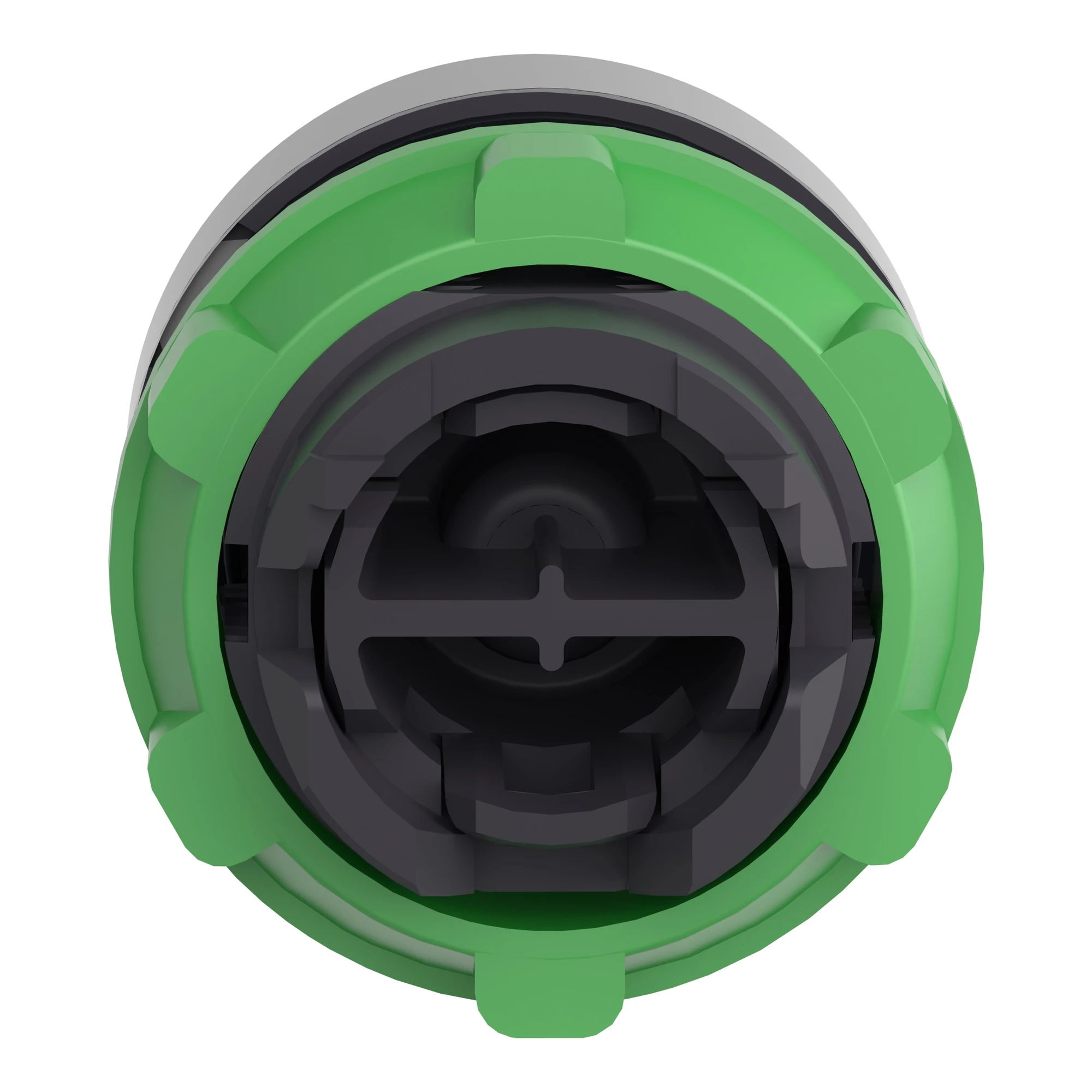 Schneider Electric ZB5AH02C0 Pushbutton, Front element, Harmony XB5, Plastic, 22mm, light gray, black, unmarked, latching (img_002)