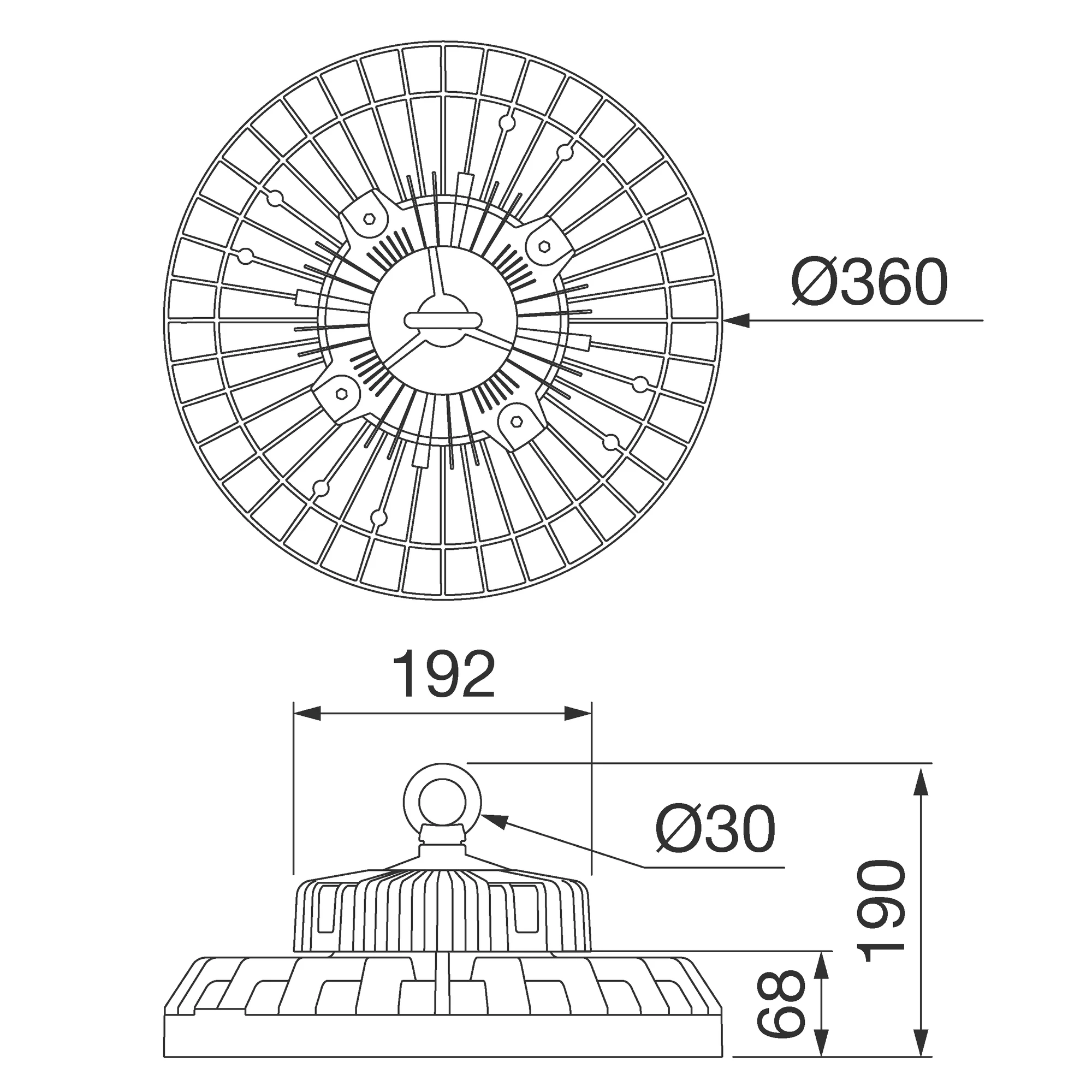 GEWISS GWF1001ML840 ELIA HL - M2 120W - 90° - 4000K CRI80 - DALI - IP65 - CLASS I - BLACK (img_002)