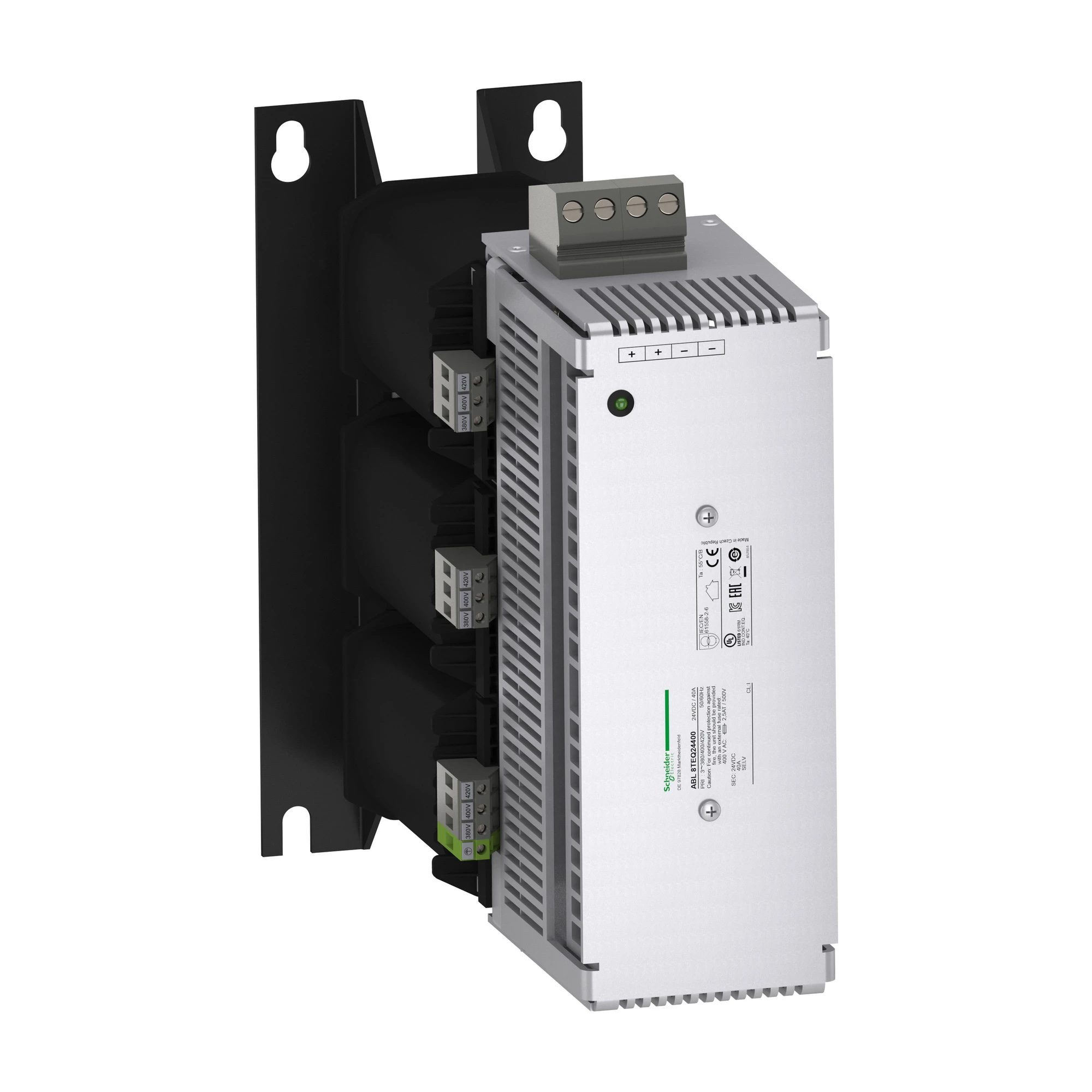 Schneider Electric ABL8TEQ24400 Power supply, Modicon ABL8, rectified, smoothed, 3-phase, 400V AC, 24V DC, 40A, 960W (img_001)