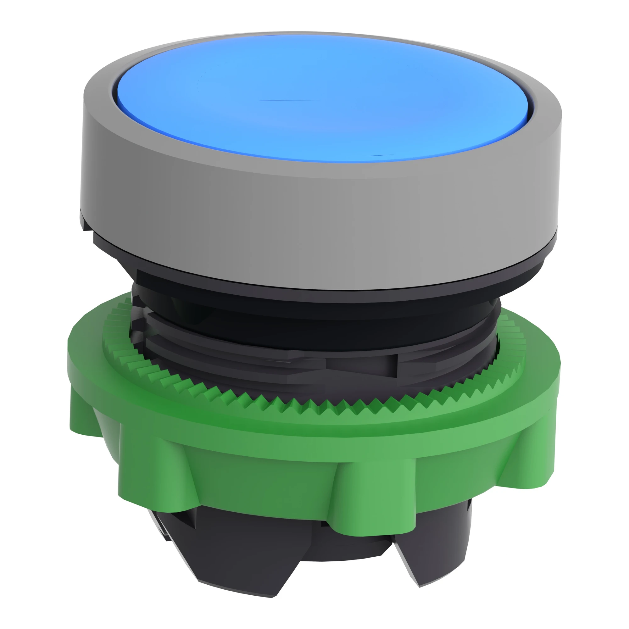 Schneider Electric ZB5AA6C0 Pushbutton, Front Element, Harmony XB5, Plastic, 22mm, light grey, blue, unlabelled, momentary (img_004)