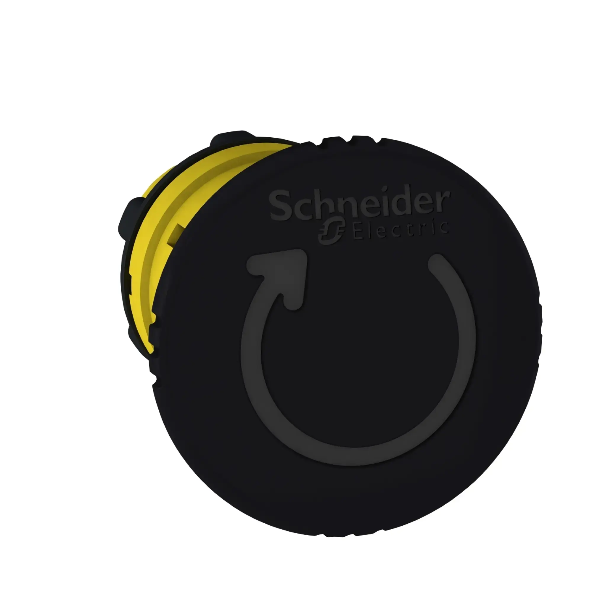 Schneider Electric ZB5AS842Y Mushroom Push Button, Front Element, Harmony XB5, Plastic, 22mm, Black, Mushroom 40mm, Turn Release (img_002)