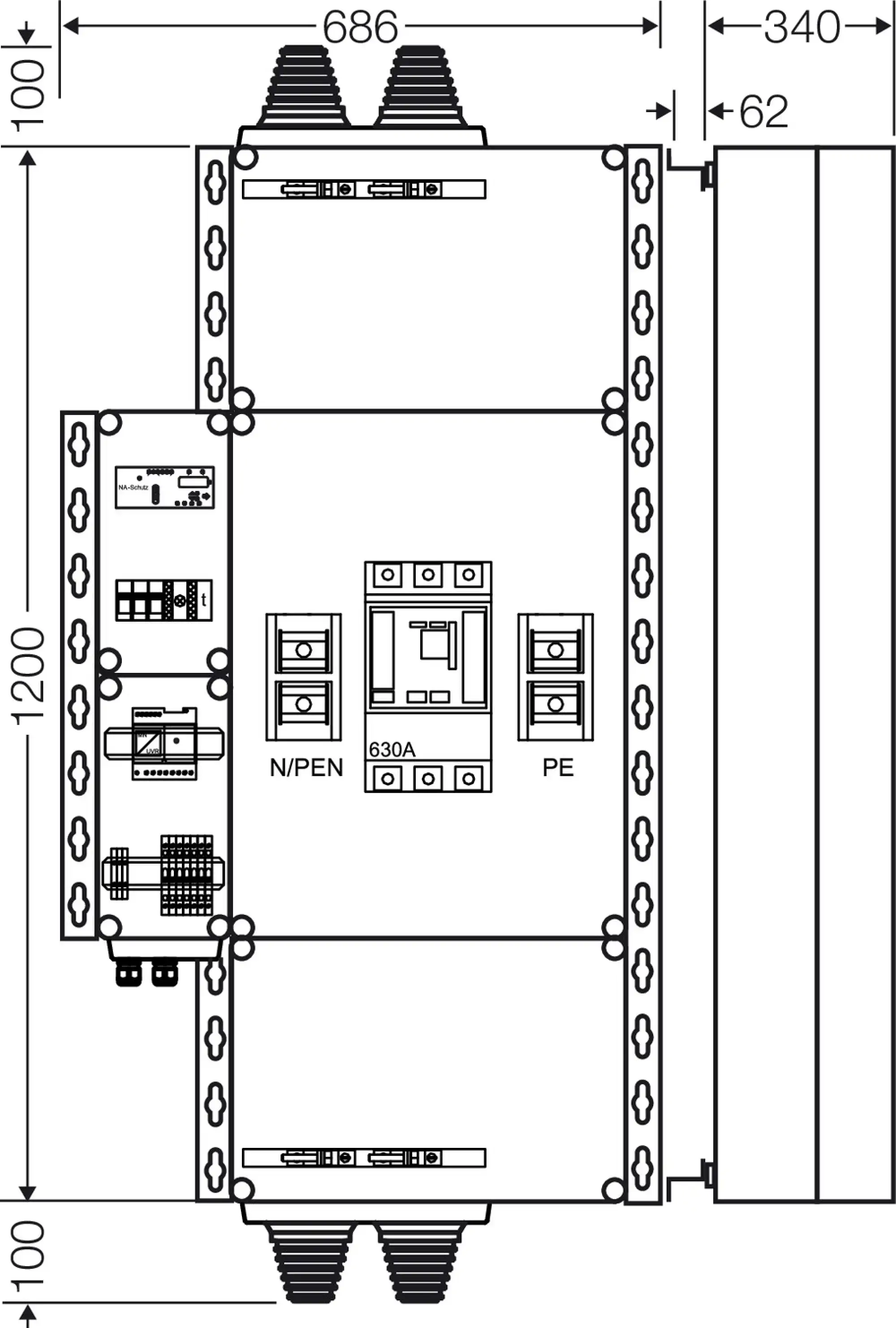 Hensel 20001476 PV-Freischaltstelle, 350 kVA, 3-polig mit Leistungsschalter und NA-Schutz Mi AE 5263 (img_004) Hensel 20001476 PV-Freischaltstelle, 350 kVA, 3-polig mit Leistungsschalter und NA-Schutz Mi AE 5263 (img_004)