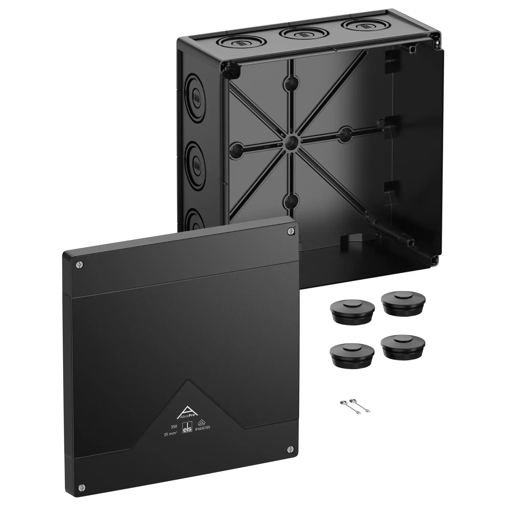 Spelsberg 43500001 Junction box, Type of protection IP66/IP67/IP69, max. 35², IK09, Protection class II, Ui 1000V AC, Ui 1000V DC, DLG, DNV, VDE, Halogen free (img_001)