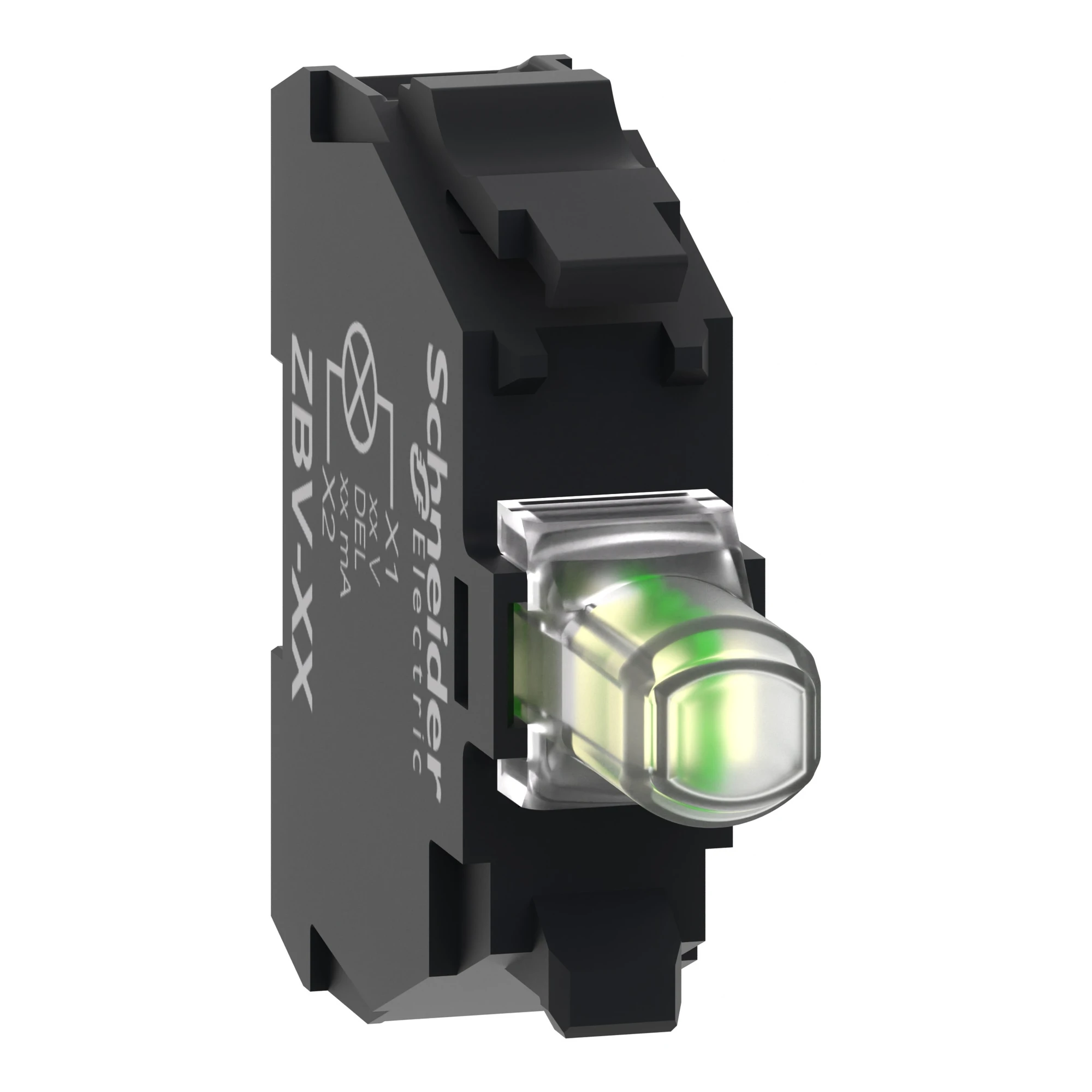 Schneider Electric ZBVGM1T Universal LED module incl. protective module, Harmony XB4 and XB5, 22mm, 30mm, white, screw terminal, 110-240V AC (img_001) Schneider Electric ZBVGM1T Universal LED module incl. protective module, Harmony XB4 and XB5, 22mm, 30mm, white, screw terminal, 110-240V AC (img_001)