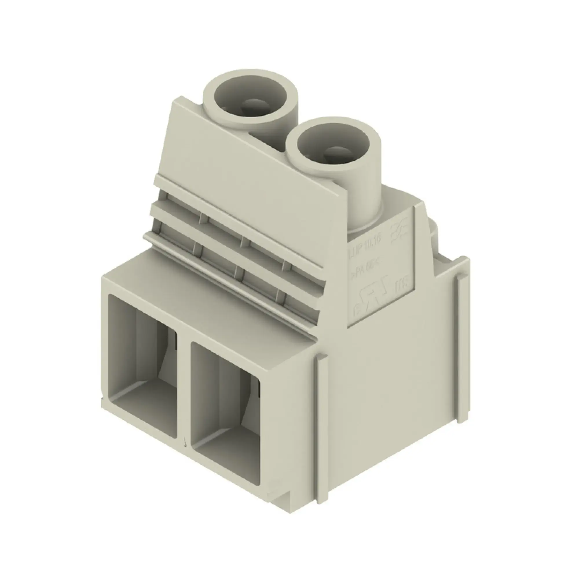 Weidmüller 1839270000 PCB terminal, 1000 V, 76 A, Pitch in mm: 10.16, 16 mm², Number of poles: 2, Clamping yoke connection, THT solder connection, 90°, Box (img_001) Weidmüller 1839270000 PCB terminal, 1000 V, 76 A, Pitch in mm: 10.16, 16 mm², Number of poles: 2, Clamping yoke connection, THT solder connection, 90°, Box (img_001)