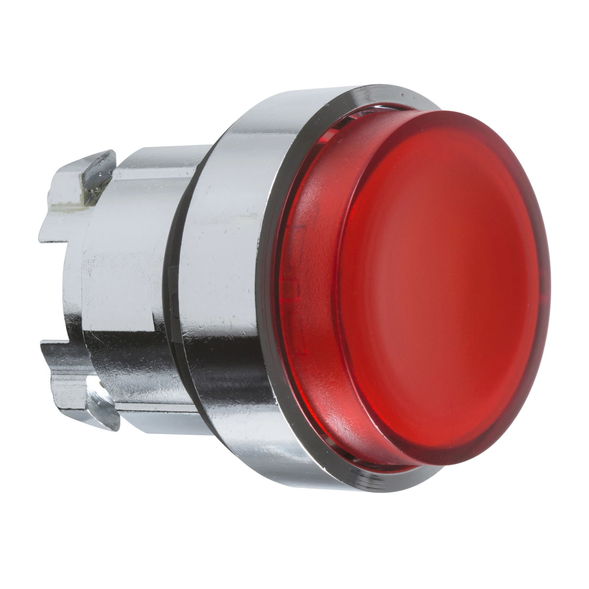 Schneider Electric ZB4BW14 Illuminated push button, front element, Harmony XB4, metal, 22mm, red, protruding, unmarked, smooth dome, BA9s (img_001)