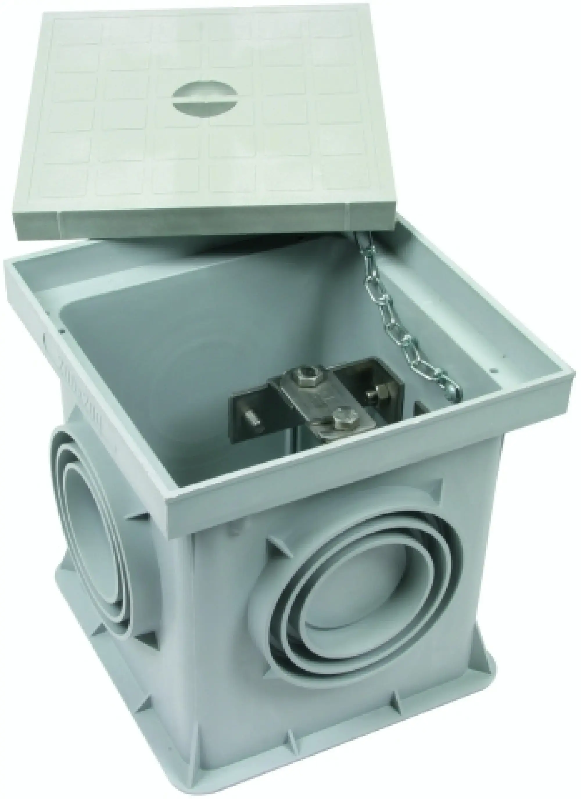 Dehn 549050 UF test joint box, plastic, 197x197x204mm with test joint (img_001) Dehn 549050 UF test joint box, plastic, 197x197x204mm with test joint (img_001)