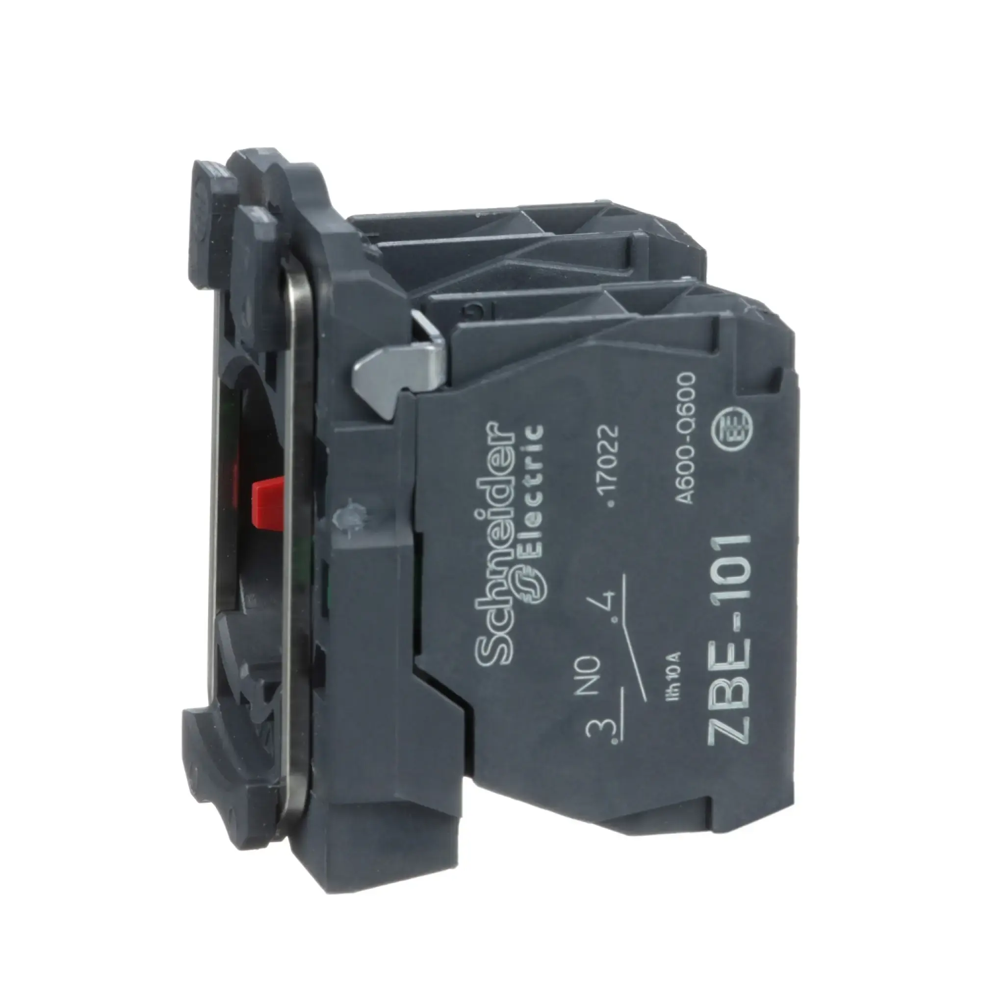 Schneider Electric ZB5AZ105 Auxiliary contact block with mounting flange, Harmony XB5, plastic, 22mm, 30mm, 1NO+1NC, screw terminal (img_006)