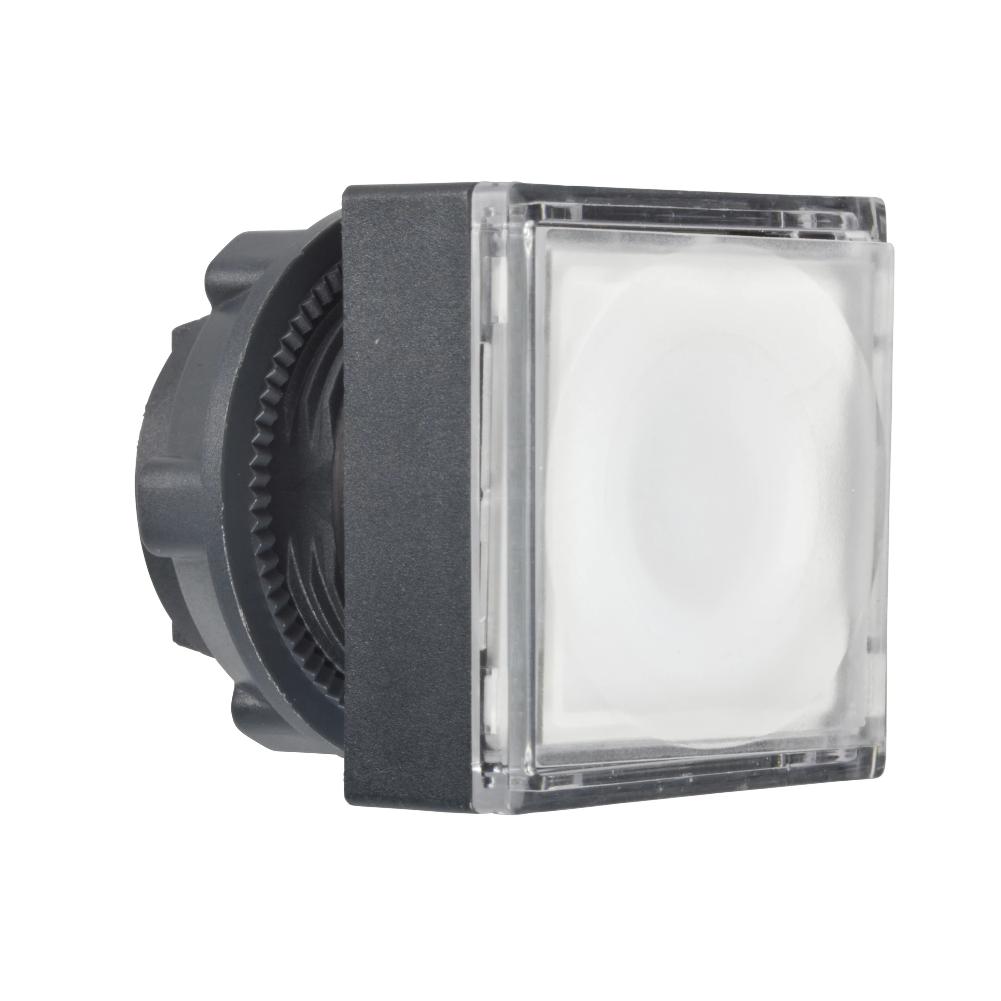 Schneider Electric ZB5CH313 Illuminated pushbutton, front element, Harmony XB5, plastic, 22mm, white, for universal LED, square, latching (img_001)