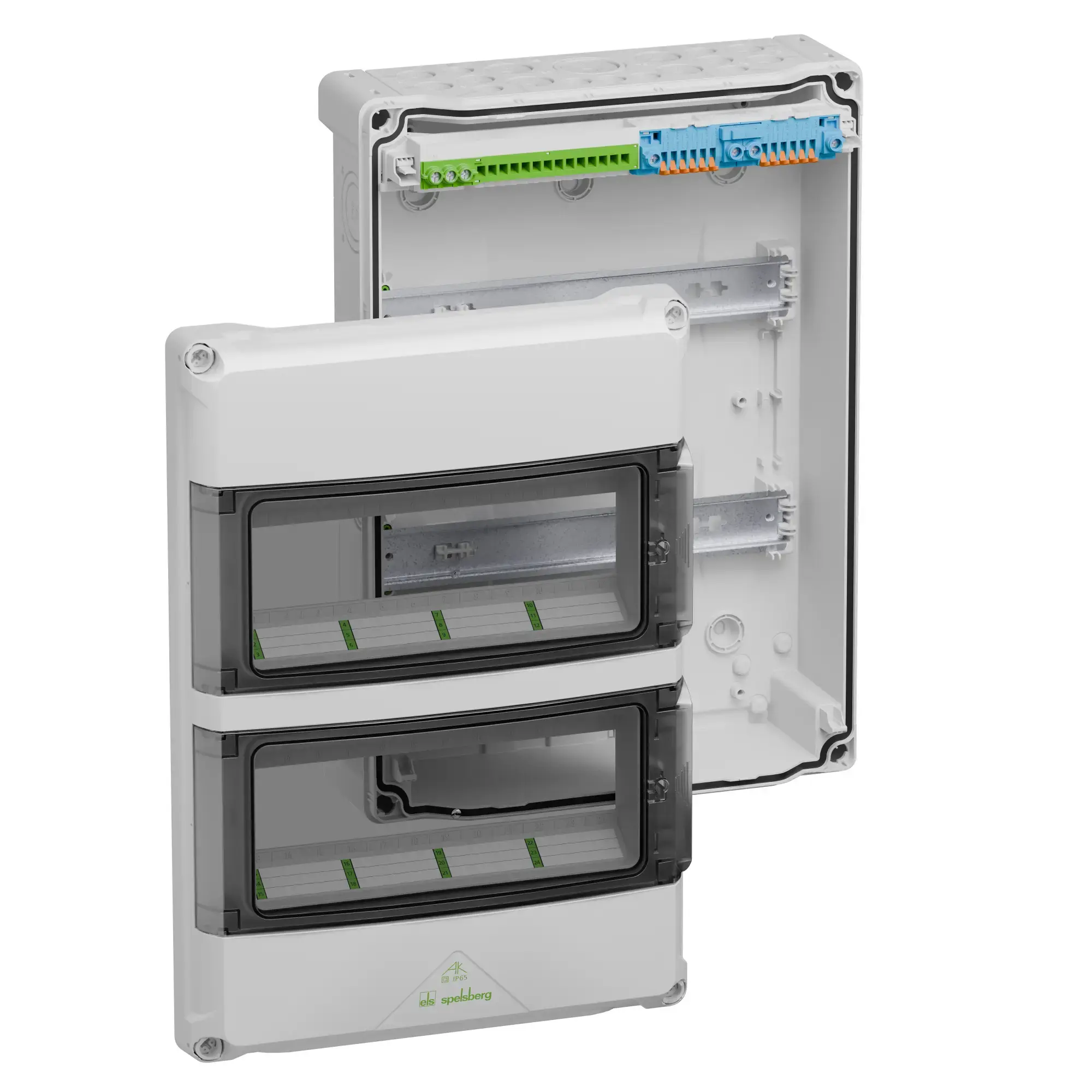 Spelsberg 73442401 Small distributions boards, grey, Type of protection IP65, 24 TE, Impact strength IK08, Protection class II, Rated voltage 400V AC, Halogen free (img_001) Spelsberg 73442401 Small distributions boards, grey, Type of protection IP65, 24 TE, Impact strength IK08, Protection class II, Rated voltage 400V AC, Halogen free (img_001)