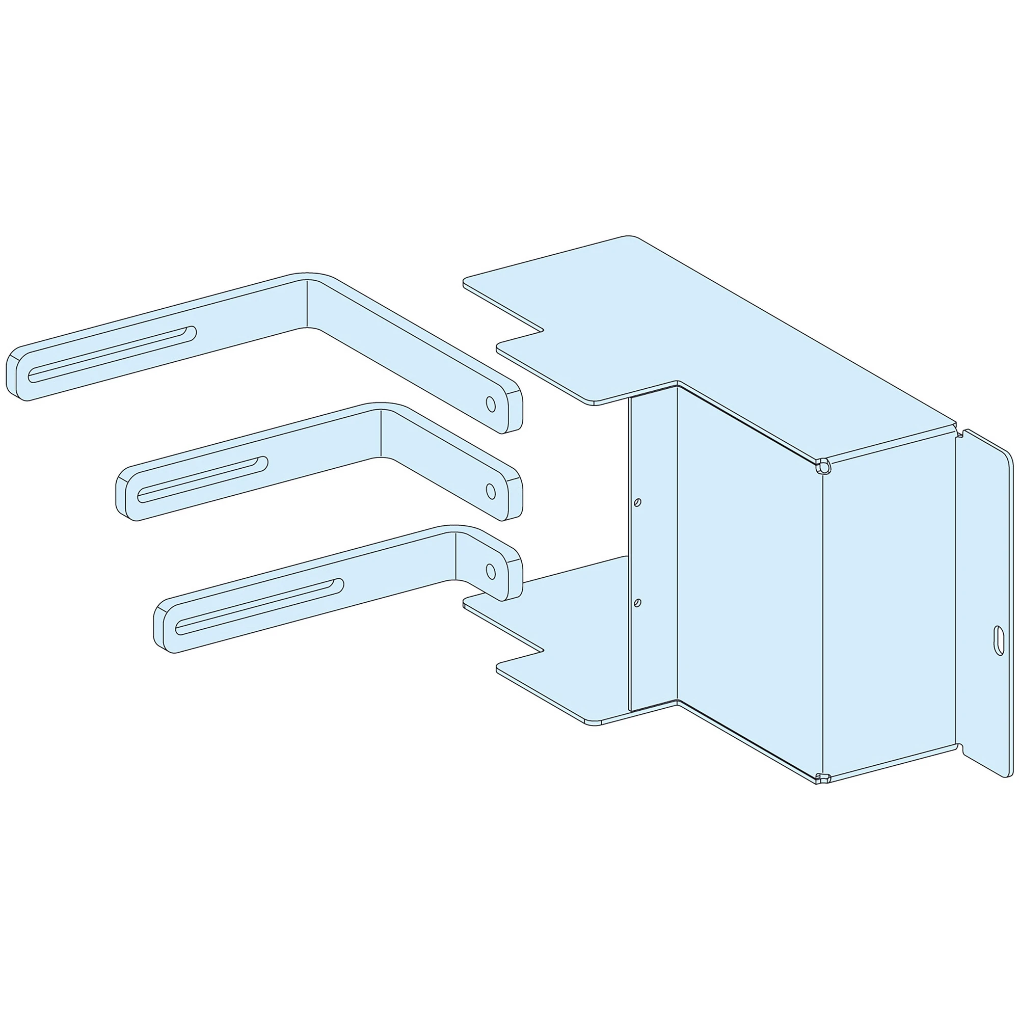 Schneider Electric LVS04461 PrismaSeT-P, Connection, NSX400-630 3-pole, Toggle, Plug-in Technology, Horizontal, with Vertical Busbar Linergy LGY (img_001)