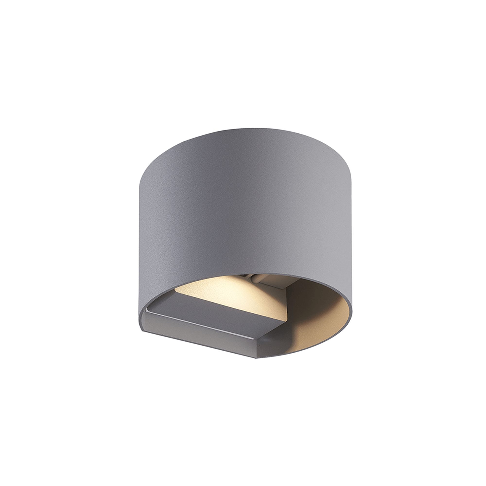 WSU Lights Wandleuchte Maliha rund grau - 6W - 3000K - 85lm/W - 135x110x100mm - IP65 - CRI >85Ra WSU Lights Wandleuchte Maliha rund grau - 6W - 3000K - 85lm/W - 135x110x100mm - IP65 - CRI >85Ra