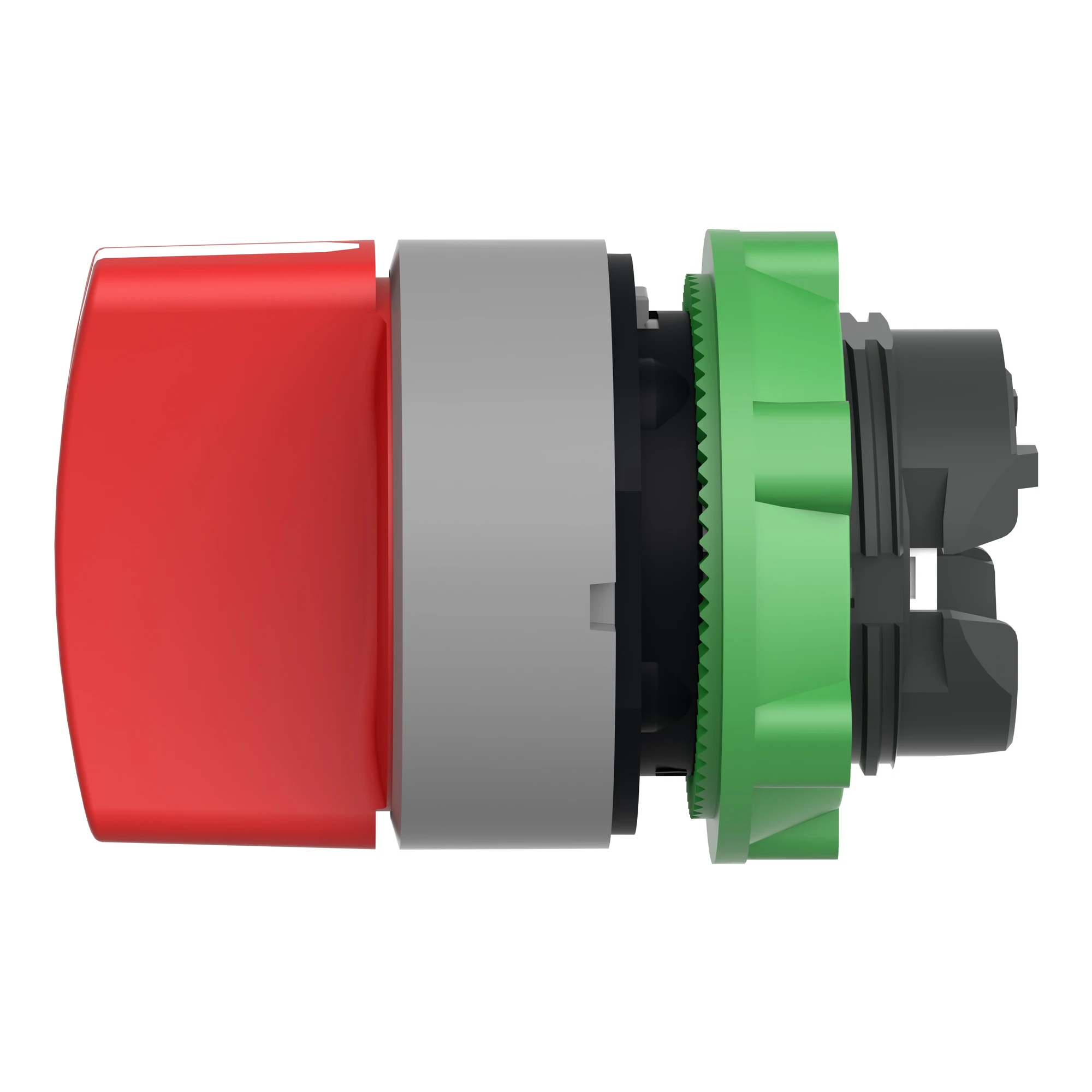 Schneider Electric ZB5AD304C0 Selector switch, front element, Harmony XB5, plastic, 22mm, light grey, red, 3 positions, latching (img_005)