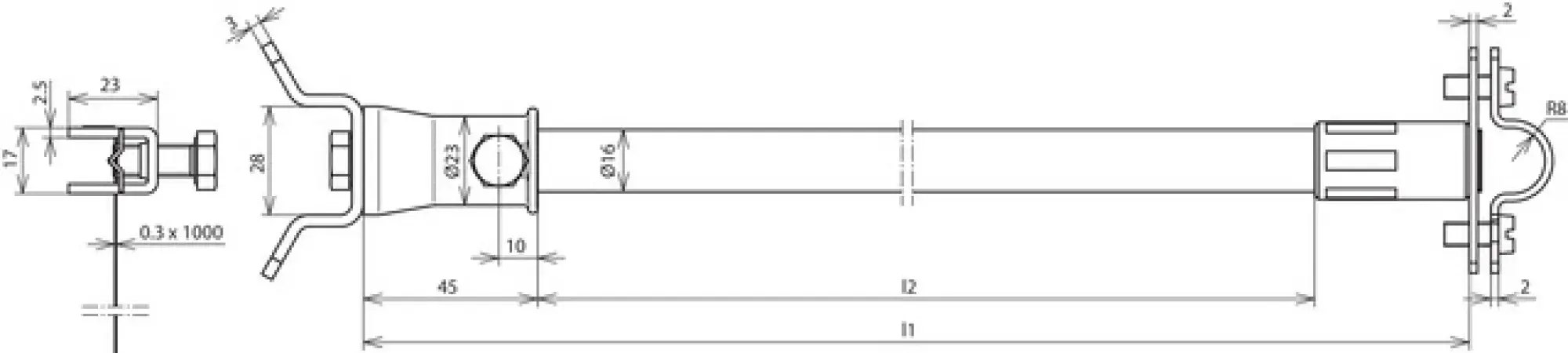Dehn 106245 DEHNiso spacer f. Rd 16mm L 530mm with fixing for tens. straps D 50-300mm (img_002) Dehn 106245 DEHNiso spacer f. Rd 16mm L 530mm with fixing for tens. straps D 50-300mm (img_002)
