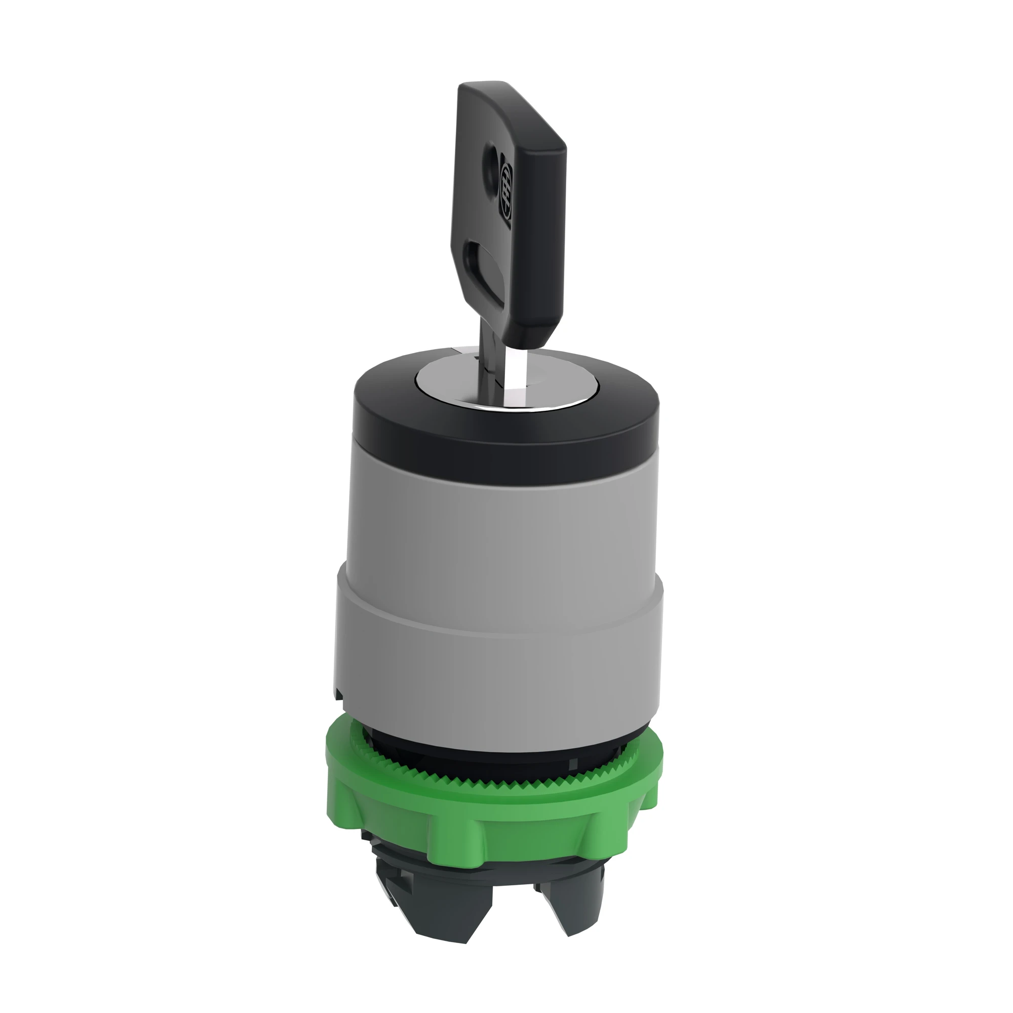 Schneider Electric ZB5AG05C0 Key switch, front element, Harmony XB5, plastic, 22mm, light grey, black, 3 positions, center position fixed (img_006)