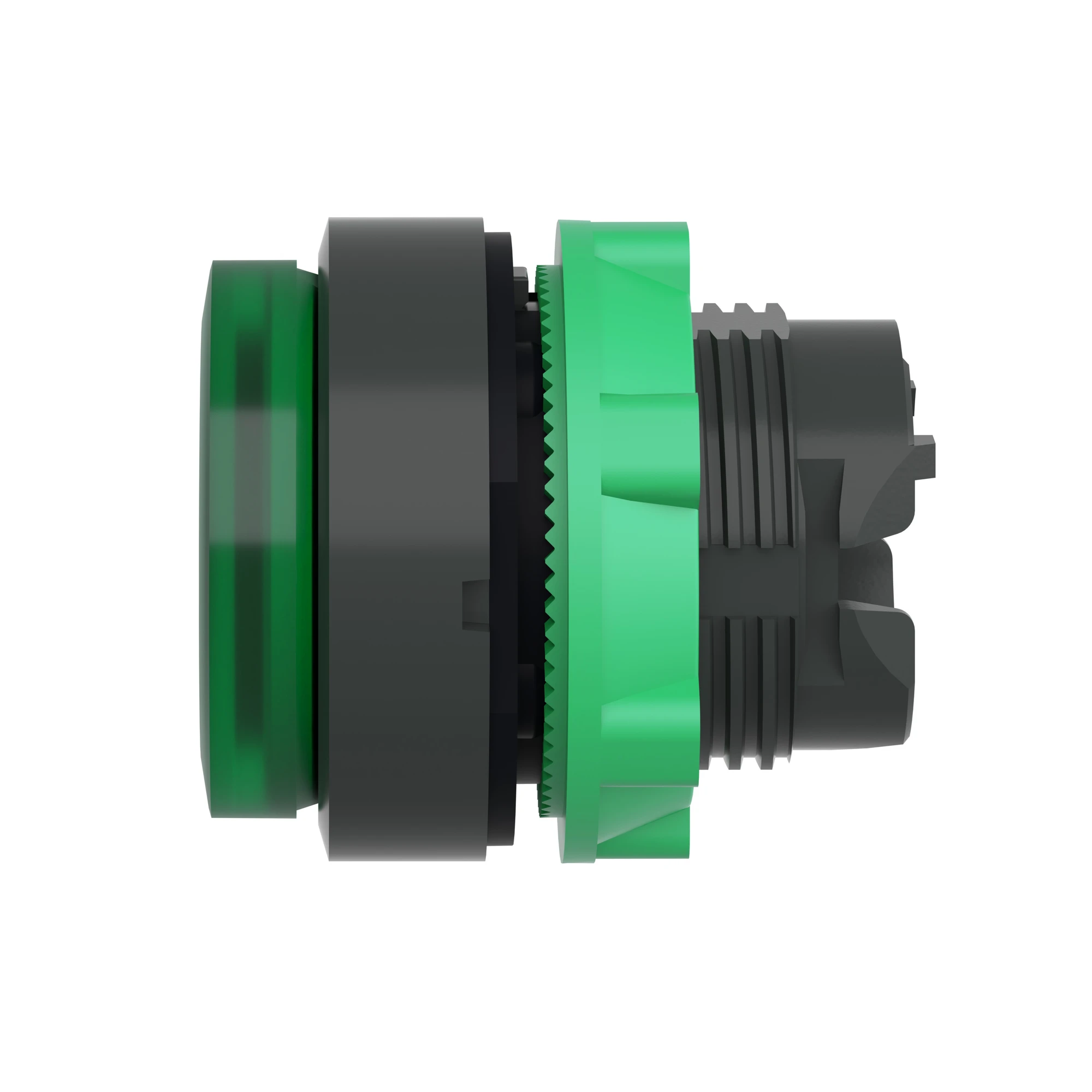 Schneider Electric ZB5AH33 Illuminated pushbutton, front element, Harmony XB5, plastic, 22mm, green, protruding, for universal LED, latching (img_006)