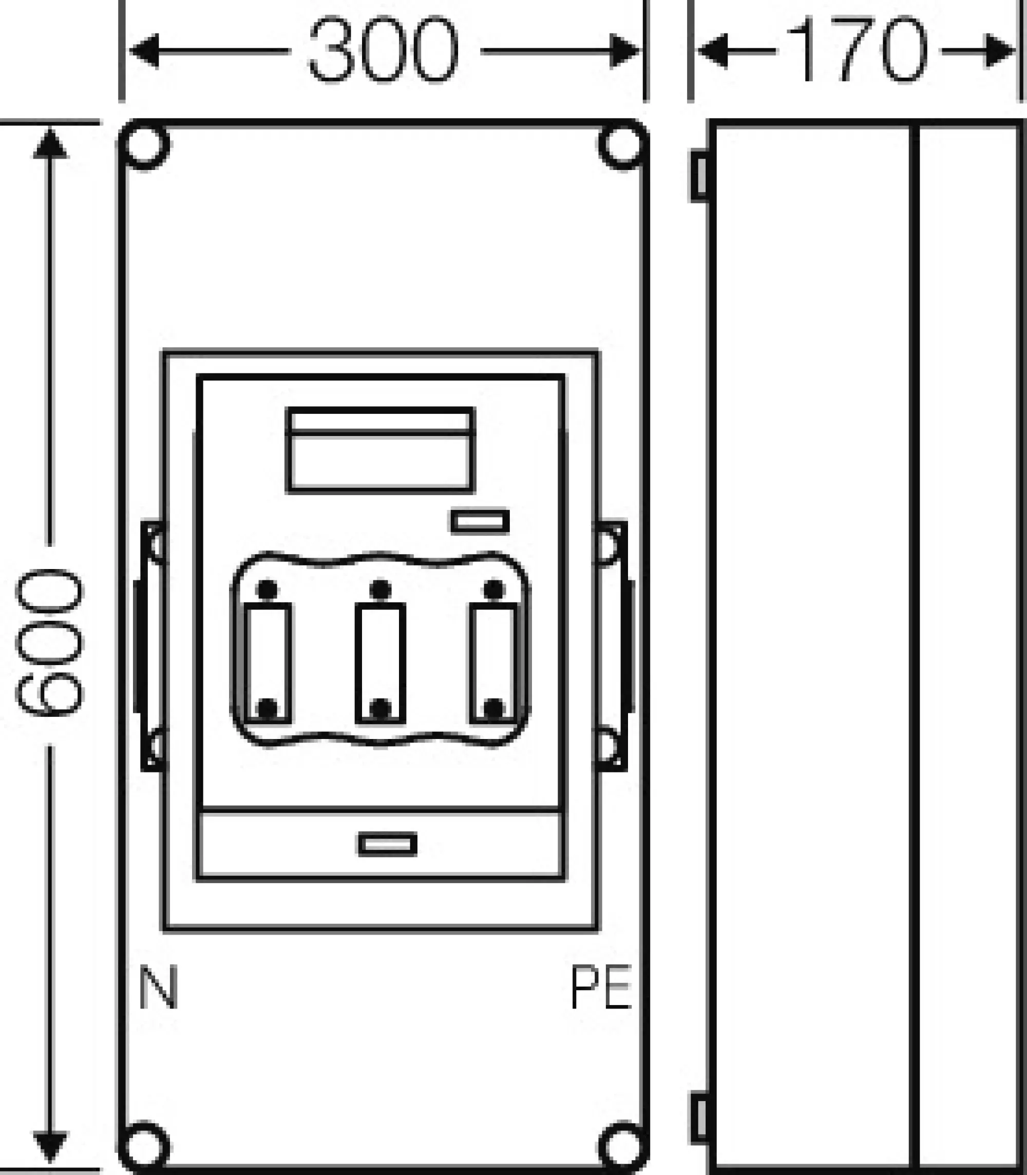 Hensel 2000191 Mi-NH-Sicherungslasttrennschaltergehäuse , 1xNH 2, 3pol. 400 A+PE+N Mi 5452 (img_002)
