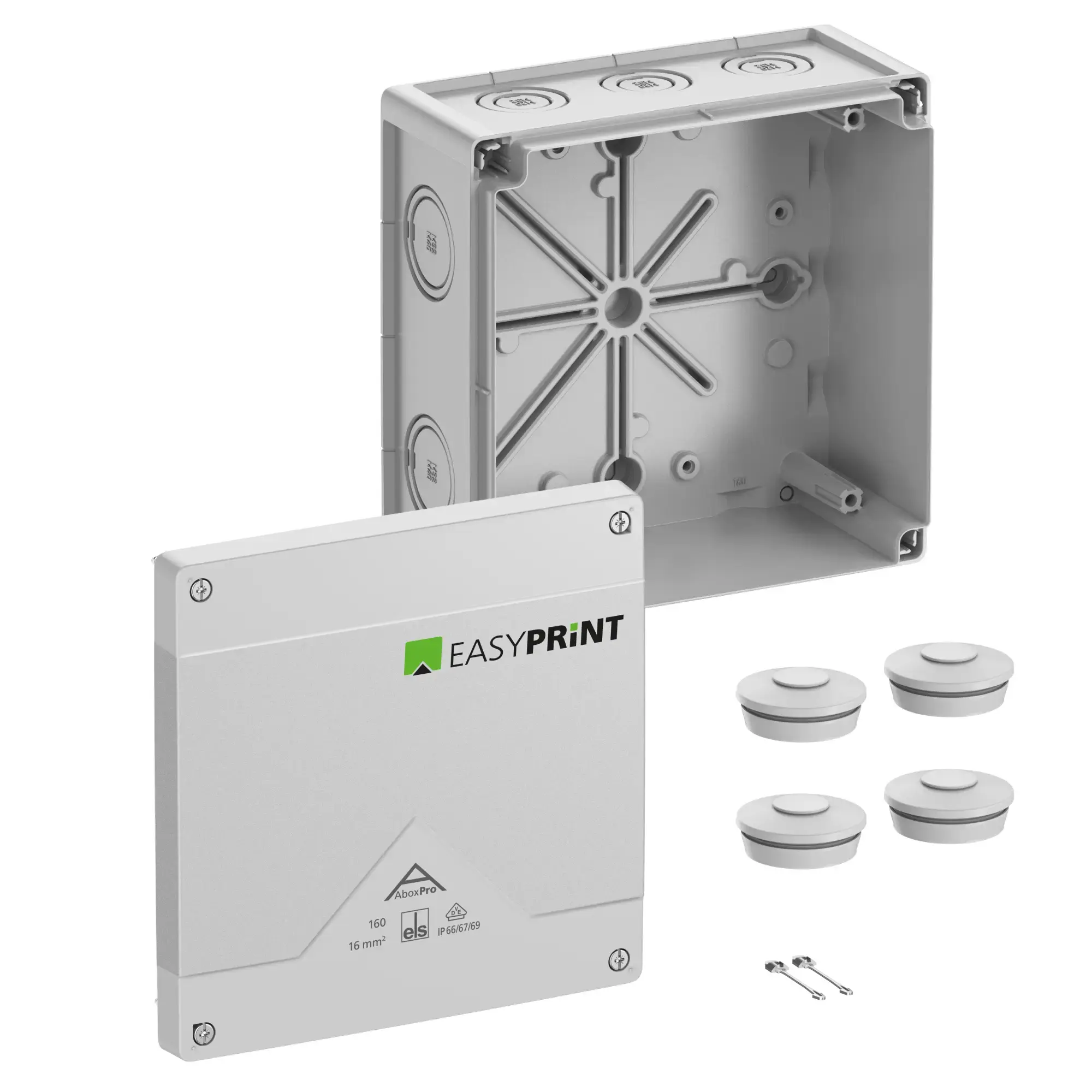 Spelsberg 416400EP Junction box, Type of protection IP66/IP67/IP69, max. 16², IK09, Protection class II, Ui 1000V AC, Ui 1000V DC, DLG, DNV, VDE, Halogen free (img_001)