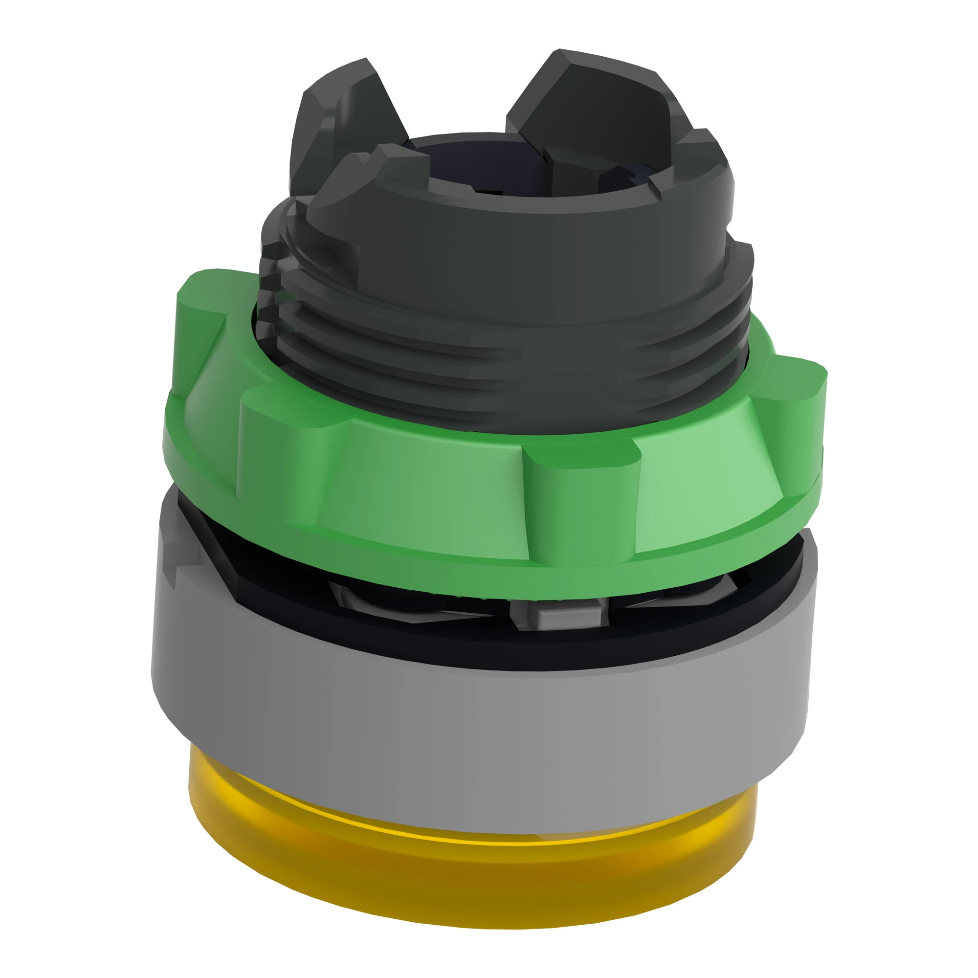 Schneider Electric ZB5AW183C0 Illuminated Push Button, Front Element, Harmony XB5, Plastic, 22mm, Light Grey, Yellow, Projecting, for Universal LED (img_007)