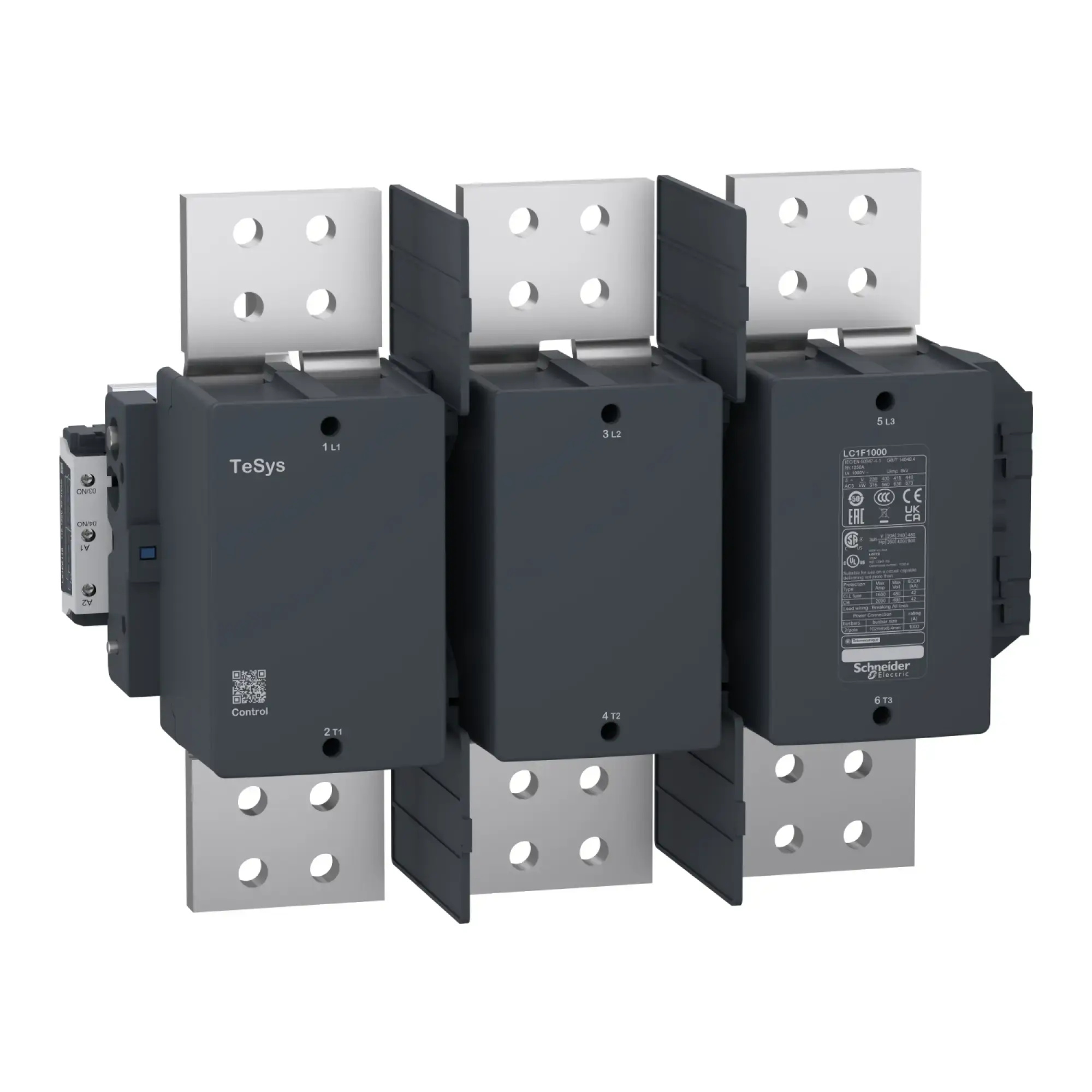 Schneider Electric LC1F1000P7 TeSys F Contactor - 3P (3 NO) - AC-3 -