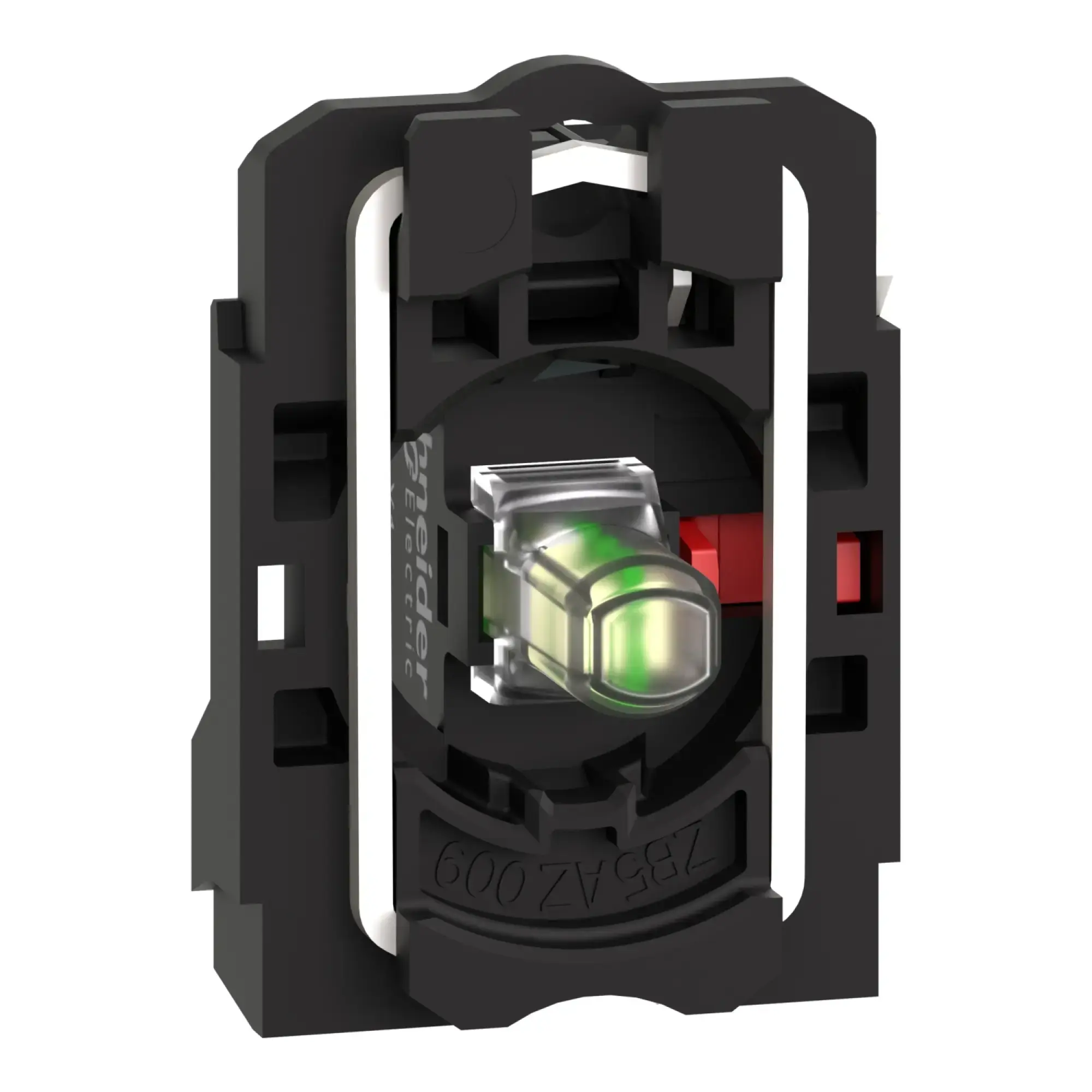 Schneider Electric ZB5AW0B12 Auxiliary contact block, Harmony XB5, plastic, white, universal LED, with mounting flange, 1NO, 24V ACDC (img_008) Schneider Electric ZB5AW0B12 Auxiliary contact block, Harmony XB5, plastic, white, universal LED, with mounting flange, 1NO, 24V ACDC (img_008)