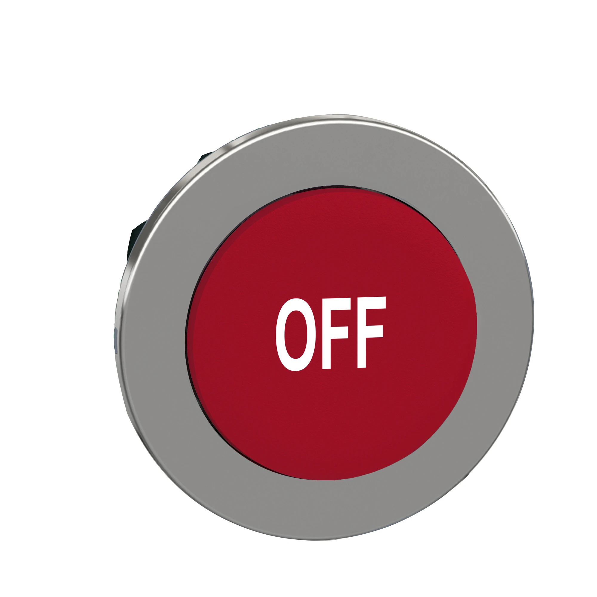 Schneider Electric ZB4FL435 Pushbutton, Front Element, Harmony XB4F, Metal, 30mm, Red, Projecting, Labeled OFF, Momentary (img_001) Schneider Electric ZB4FL435 Pushbutton, Front Element, Harmony XB4F, Metal, 30mm, Red, Projecting, Labeled OFF, Momentary (img_001)