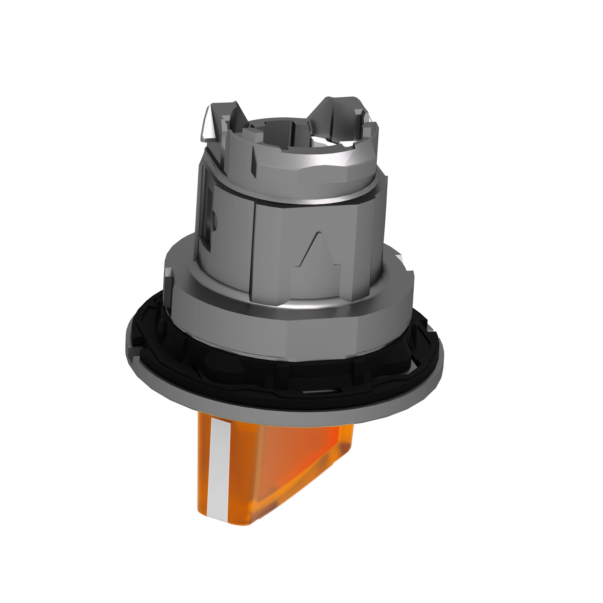 Schneider Electric ZB4FK1453 Illuminated selector switch, front element, Harmony XB4F, metal, 30mm, orange, for universal LED, 2 positions, momentary (img_007)