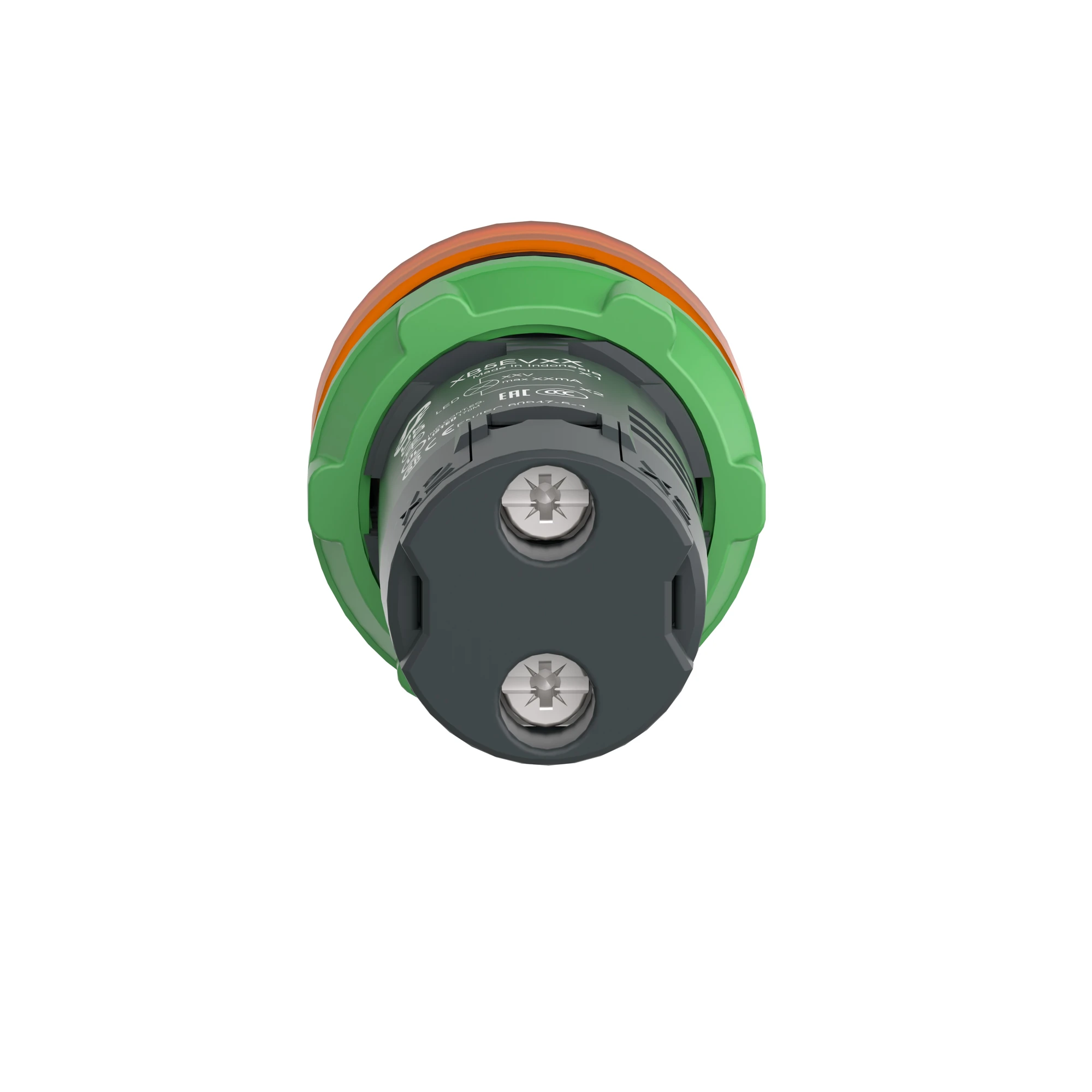 Schneider Electric XB5EVB5 Signal light, Harmony XB5, plastic, monoblock, orange, 22mm, universal LED, smooth dome, 24V ACDC (img_002)