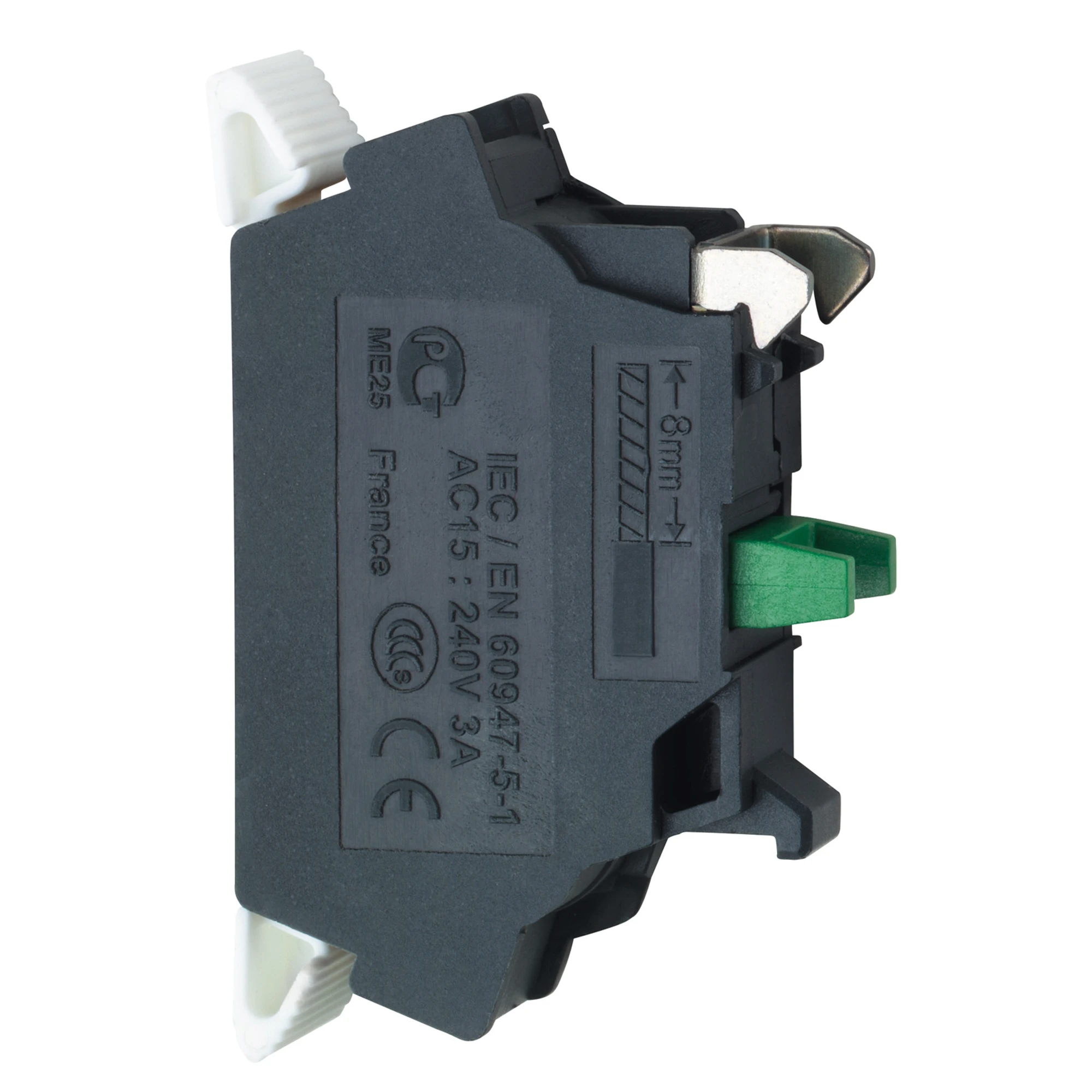 Schneider Electric ZBE1015 Auxiliary switch, contact block, Harmony XB4 and XB5, 22mm, 30mm, spring clamp, 1S (img_001) Schneider Electric ZBE1015 Auxiliary switch, contact block, Harmony XB4 and XB5, 22mm, 30mm, spring clamp, 1S (img_001)