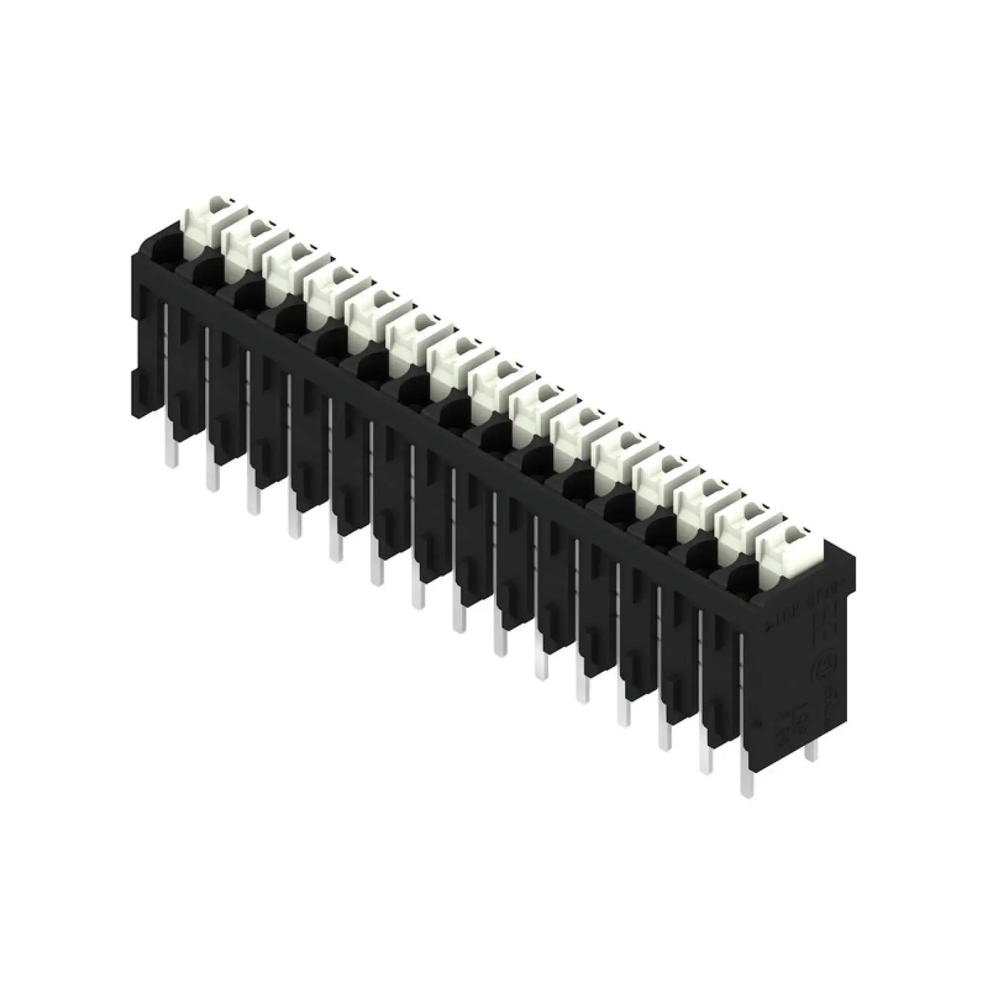 Weidmüller 1870370000 PCB terminal, 160 V, 17.5 A, Pitch in mm: 3.50, 1.5 mm², Number of poles: 15, PUSH IN with actuator, THT/THR solder connection, 180°, Tube (img_001)