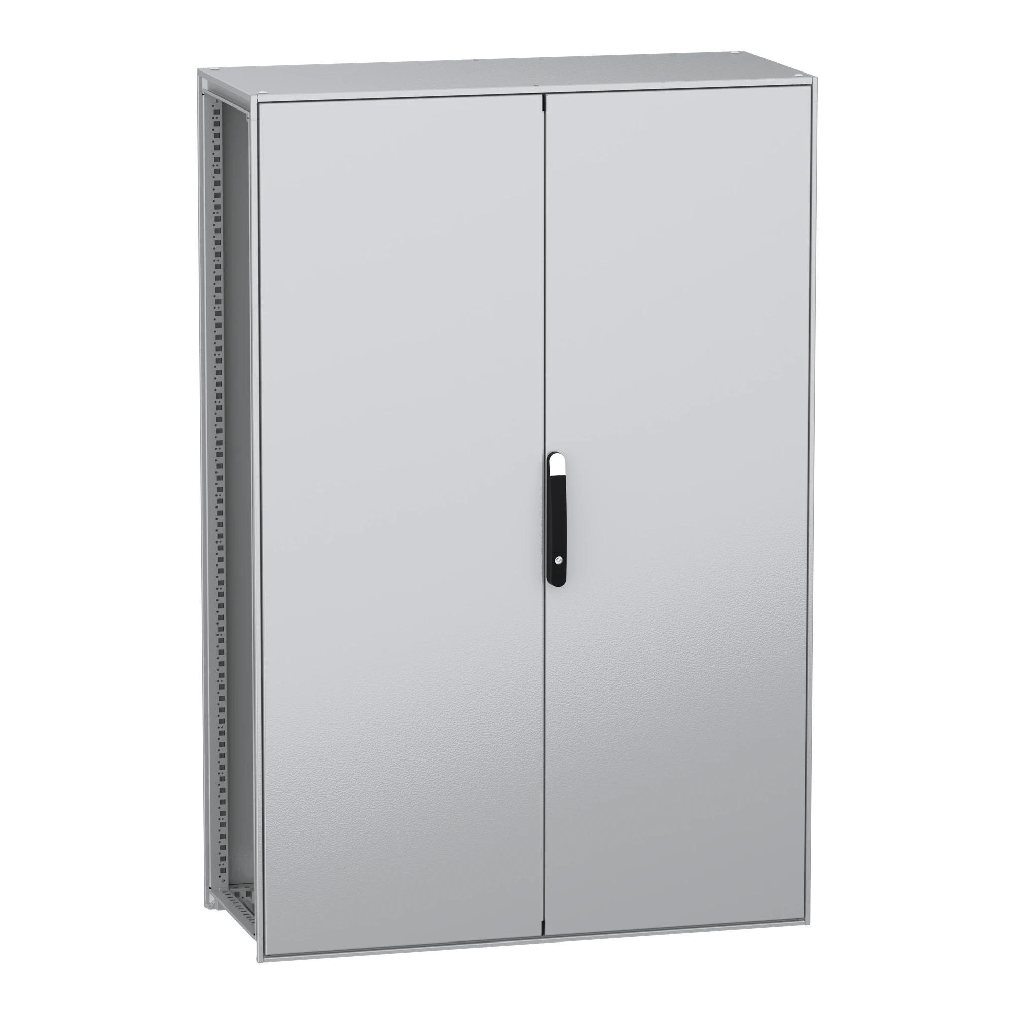 Schneider Electric NSYSFN1812502DP Floor-standing enclosure, PanelSeT SFN, made of decarbonized steel, with mounting plate, assembled, 1800x1200x500mm, 2 doors, IP55 (img_001)