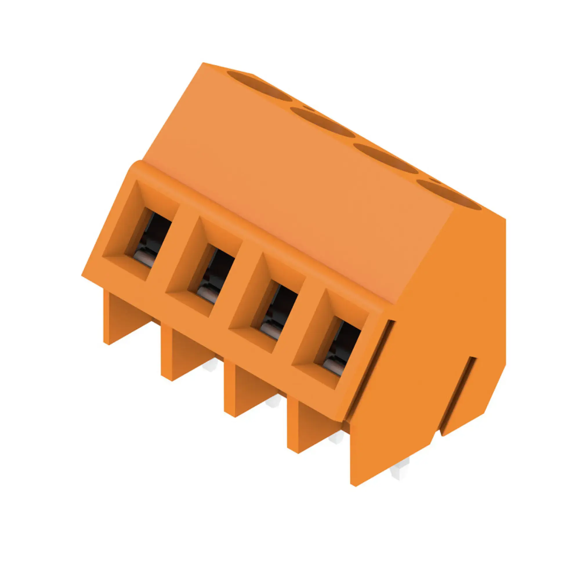Weidmüller 9994550000 PCB terminal, 320 V, 17.5 A, Pitch in mm: 5.08, 2.5 mm², Number of poles: 4, Clamping yoke connection, THT solder connection, 135°, Box (img_001) Weidmüller 9994550000 PCB terminal, 320 V, 17.5 A, Pitch in mm: 5.08, 2.5 mm², Number of poles: 4, Clamping yoke connection, THT solder connection, 135°, Box (img_001)