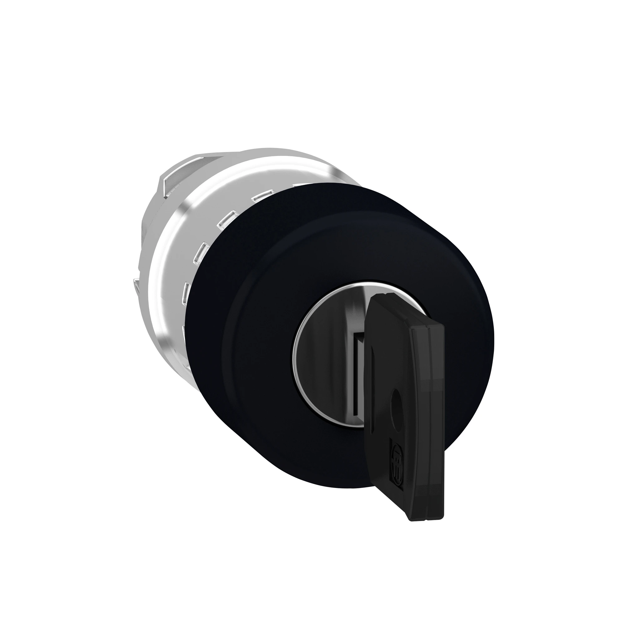 Schneider Electric ZB4BS72 Mushroom push button, front element, Harmony XB4, metal, 22mm, black, mushroom 30mm, key release (img_001)