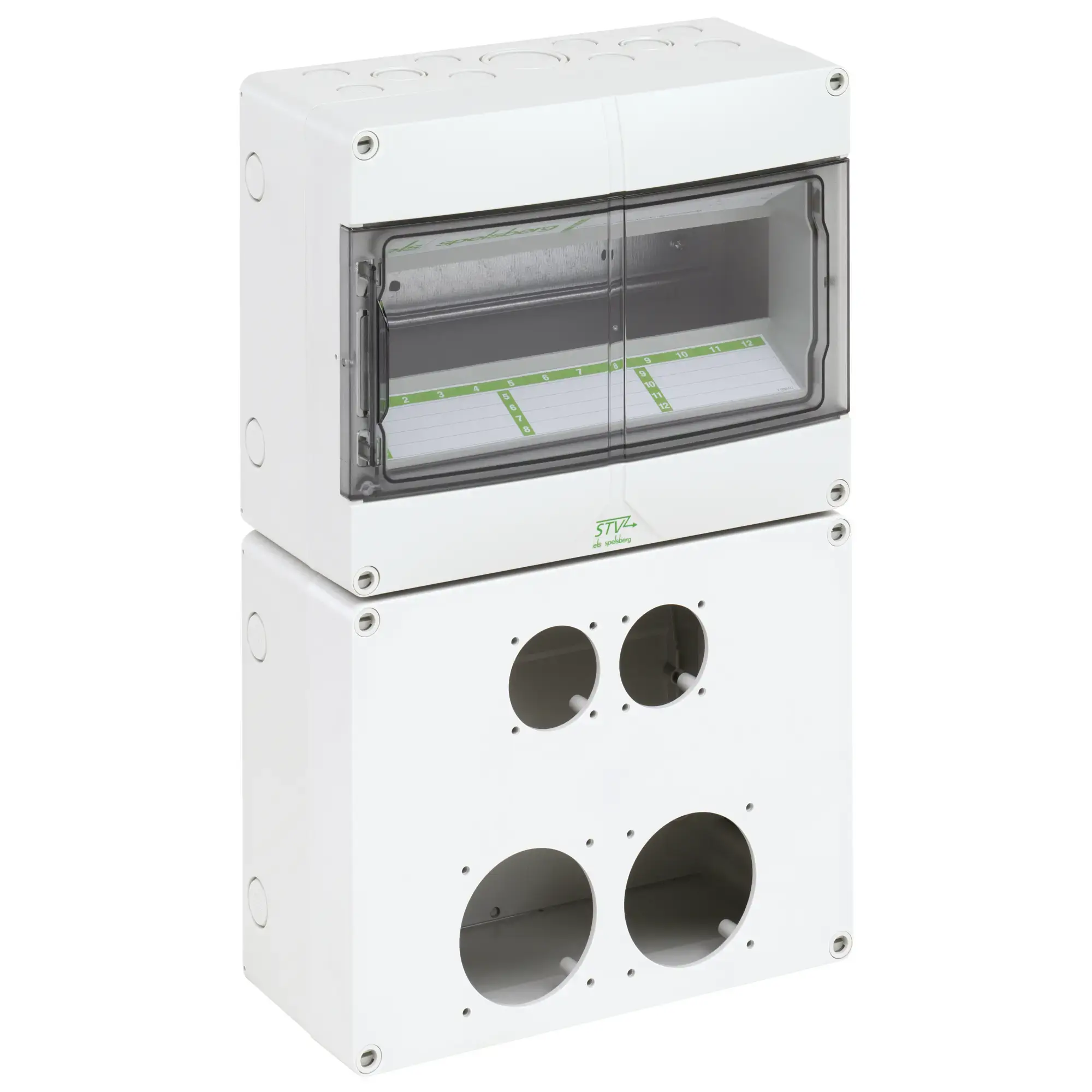 Spelsberg 73192201 Socket empty enclosure, Type of protection IP44, 12 TE, Impact strength IK08, Protection class II, Rated insulation voltage 400V AC, Halogen free (img_001) Spelsberg 73192201 Socket empty enclosure, Type of protection IP44, 12 TE, Impact strength IK08, Protection class II, Rated insulation voltage 400V AC, Halogen free (img_001)