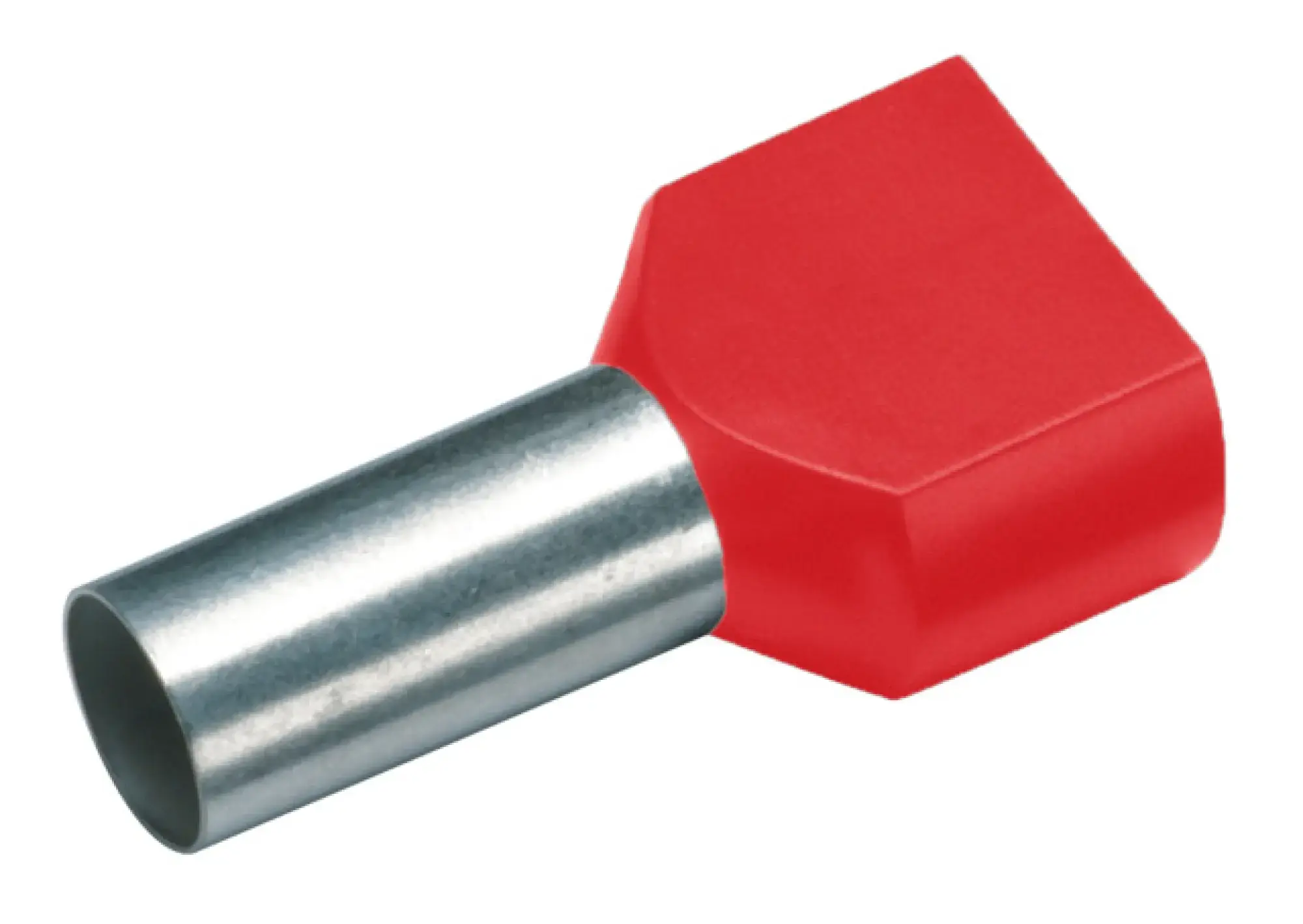Cimco 187706 Twin wire end ferrule 2 x 1.0 mm² x 10 mm, red (img_001)