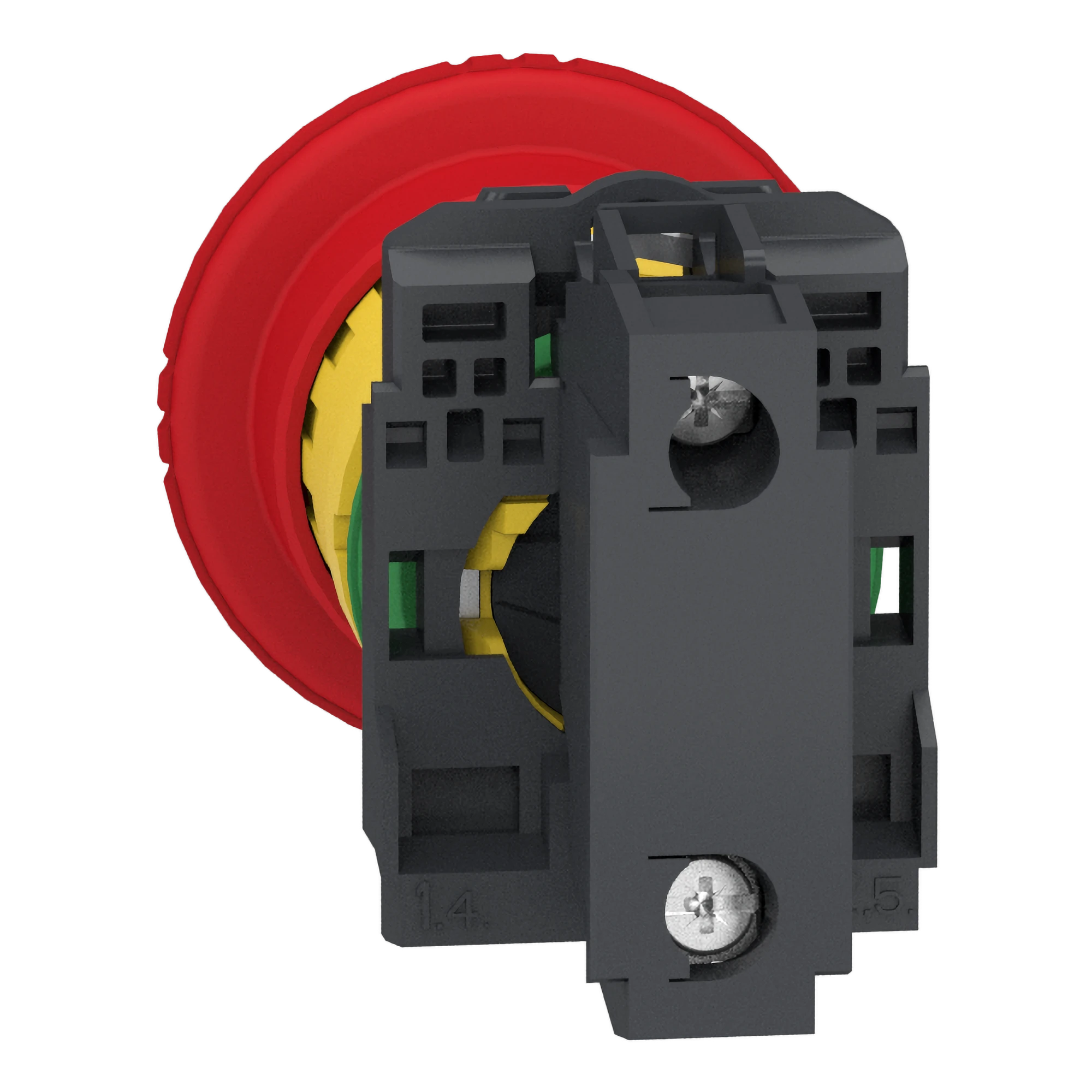 Schneider Electric XB5AS8446 Emergency stop/emergency-off switch, Harmony XB5, plastic, twist release, 22mm, 1NC + monitoring contact (img_002) Schneider Electric XB5AS8446 Emergency stop/emergency-off switch, Harmony XB5, plastic, twist release, 22mm, 1NC + monitoring contact (img_002)