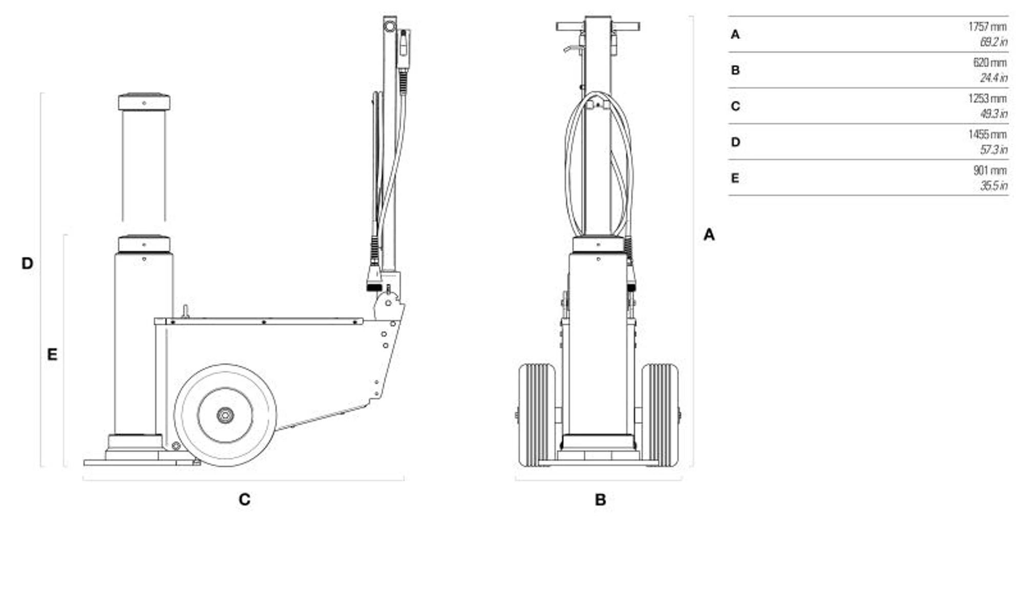 Cattini M150/90 MAMMUT Oil-Pneumatic Jacks load capacity= 150 t.; pistons=1; min. height = 900.00 mm (img_006) Cattini M150/90 MAMMUT Oil-Pneumatic Jacks load capacity= 150 t.; pistons=1; min. height = 900.00 mm (img_006)