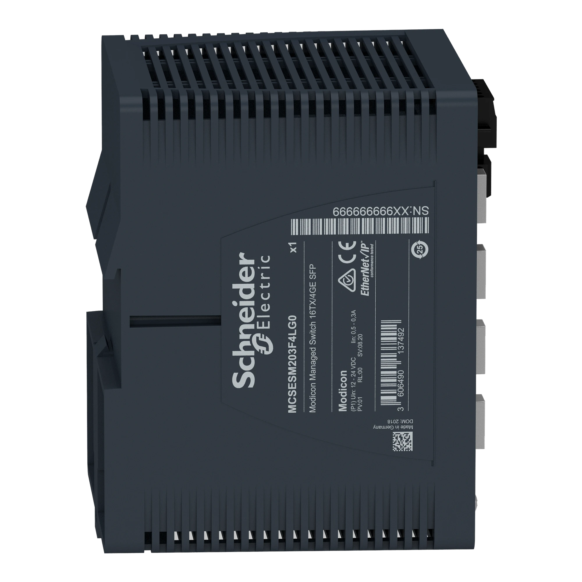 Schneider Electric MCSESM203F4LG0 Modicon Managed Switch, 16 Copper Ports (16TX 10/100 Mbps) + 4 Gigabit SFP Ports (100/1000 Mbps) (img_003) Schneider Electric MCSESM203F4LG0 Modicon Managed Switch, 16 Copper Ports (16TX 10/100 Mbps) + 4 Gigabit SFP Ports (100/1000 Mbps) (img_003)