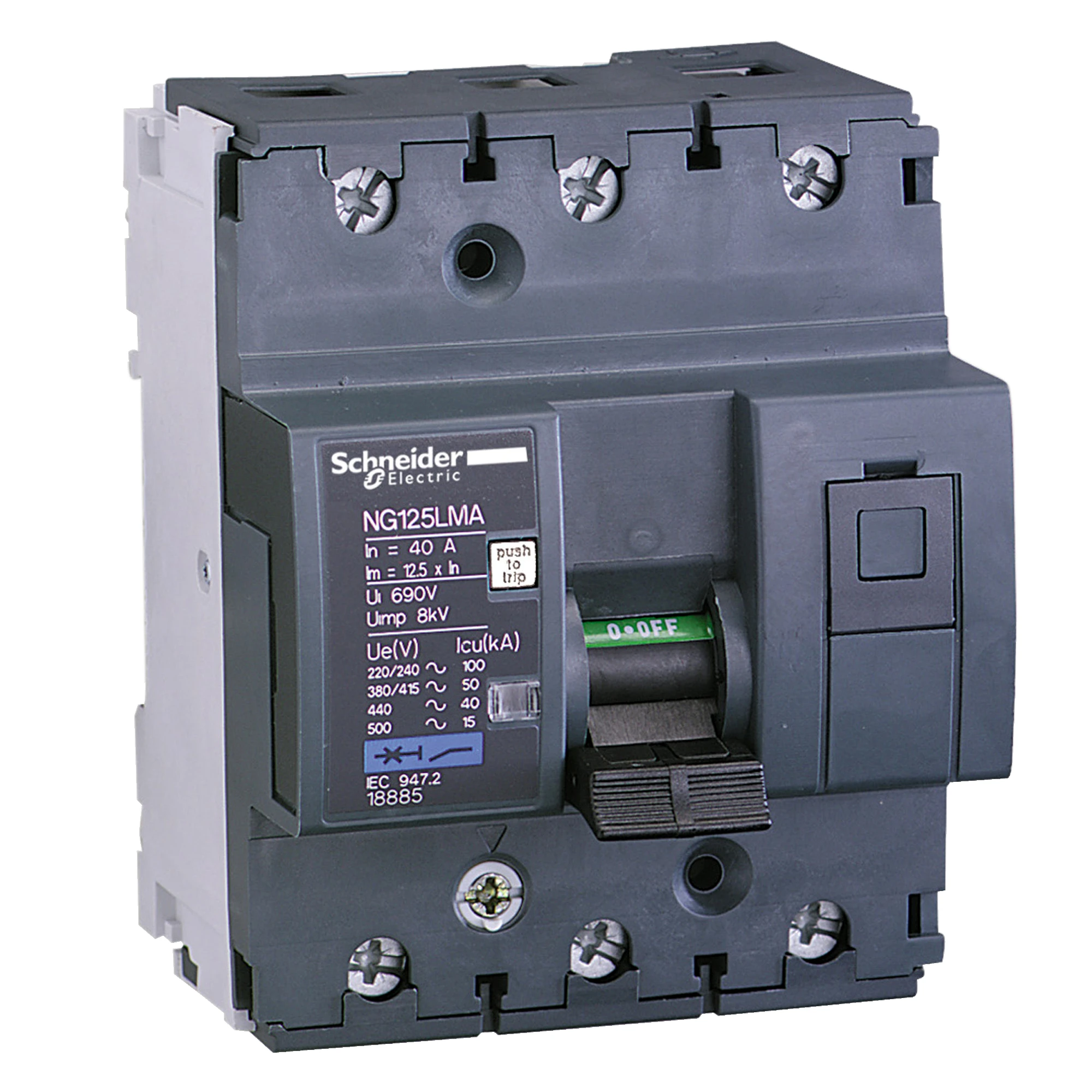 Schneider Electric 18887 Circuit breaker NG125LMA, 3P, 80A, MA characteristic (img_001) Schneider Electric 18887 Circuit breaker NG125LMA, 3P, 80A, MA characteristic (img_001)