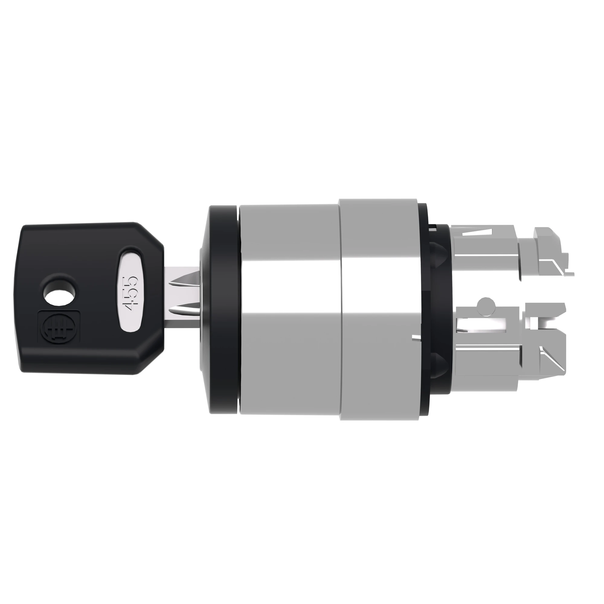 Schneider Electric ZB4BG610 Key switch, front element, Harmony XB4, metal, 22mm, black, 2 positions, momentary, Ronis 458A (img_006)