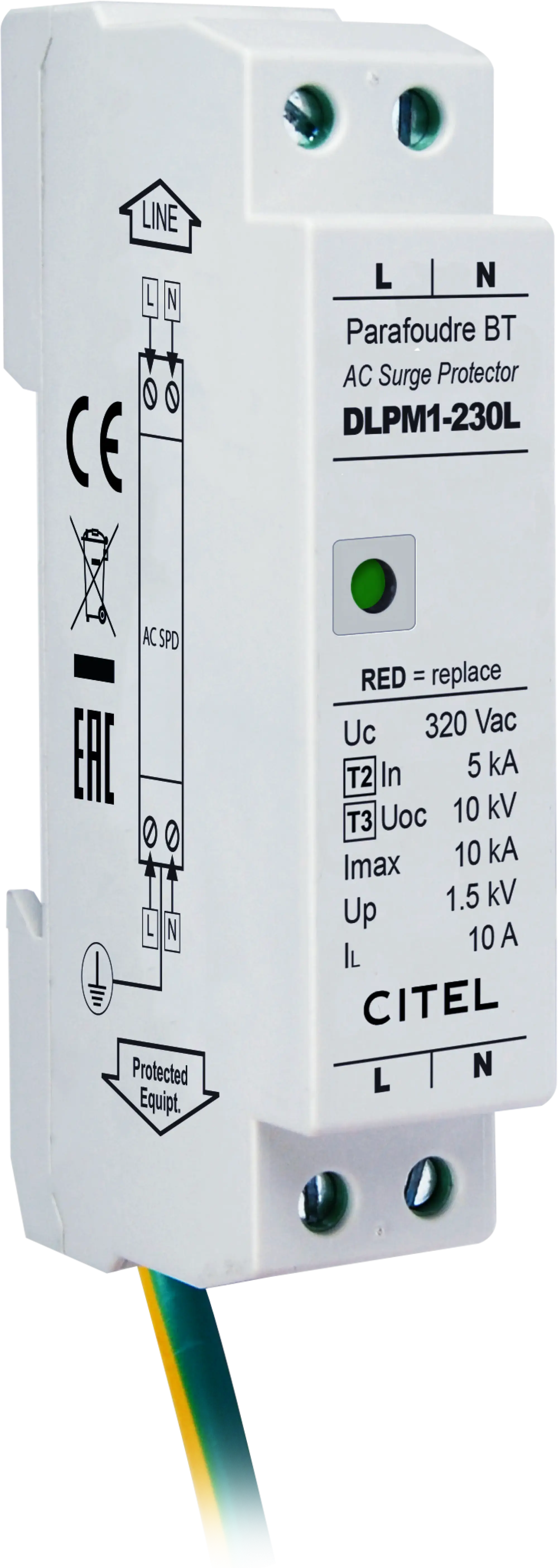 Citel 355913 Überspannungsschutz 2-polig Typ 2+3 für 230 V LED-Beleuchtungssysteme (img_001)