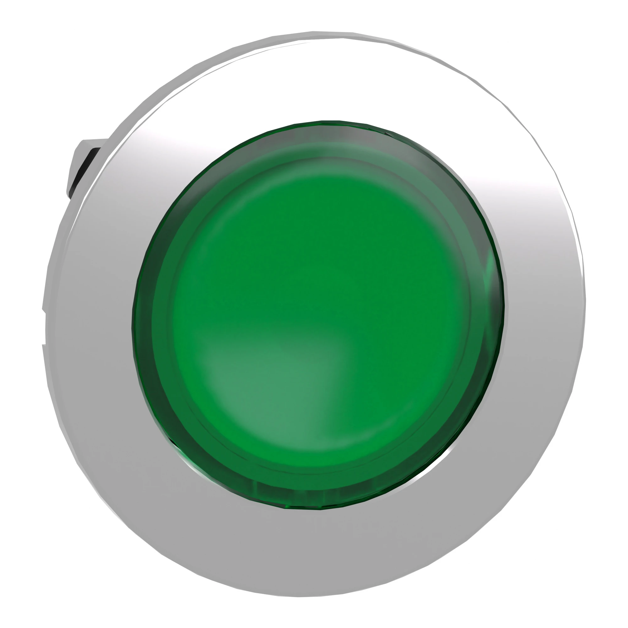 Schneider Electric ZB4FA38 Illuminated Push Button, Front Element, Harmony XB4F, Metal, 30mm, Green, for Universal LED, for Insert Label (img_001)