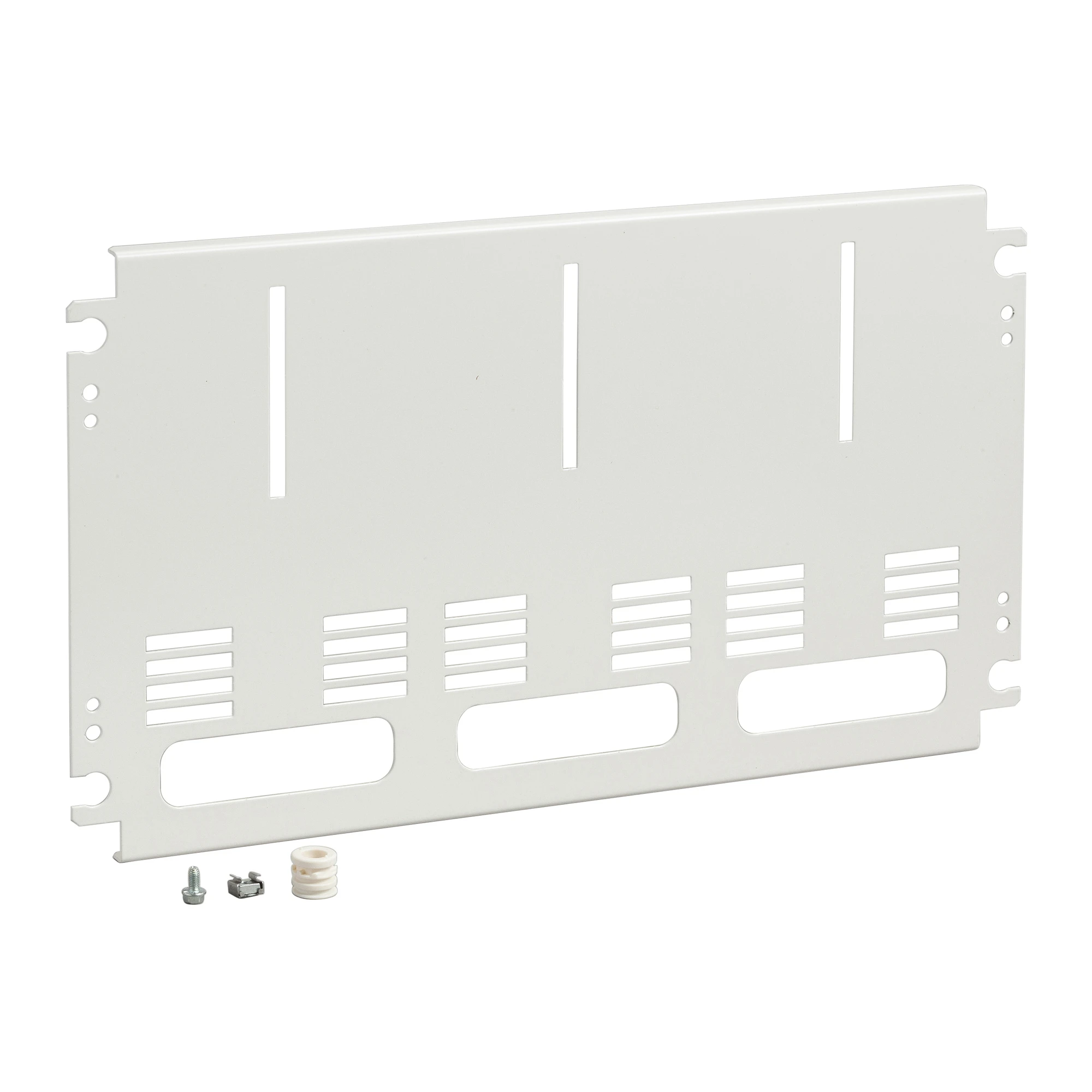Schneider Electric LVS03157 PrismaSeT-P, Mounting Plate, 3x 1PH+N Meter, Vertical, Width=650mm, Height=6 Modules (img_001) Schneider Electric LVS03157 PrismaSeT-P, Mounting Plate, 3x 1PH+N Meter, Vertical, Width=650mm, Height=6 Modules (img_001)