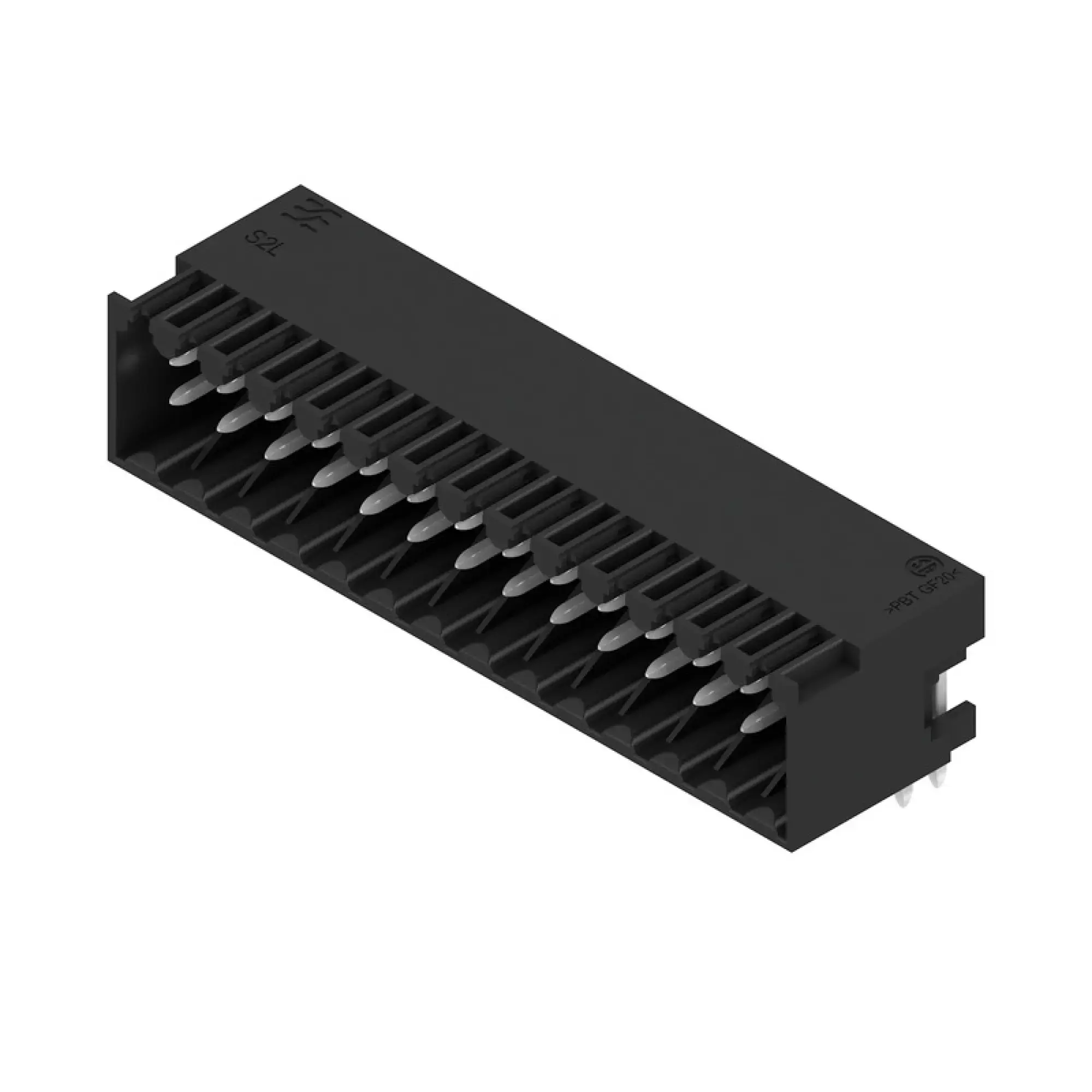 Weidmüller 1728100000 PCB connector (board connection), 125 V, 10 A, Pitch in mm: 3.50, Number of poles: 28, THT solder connection, Box (img_001)