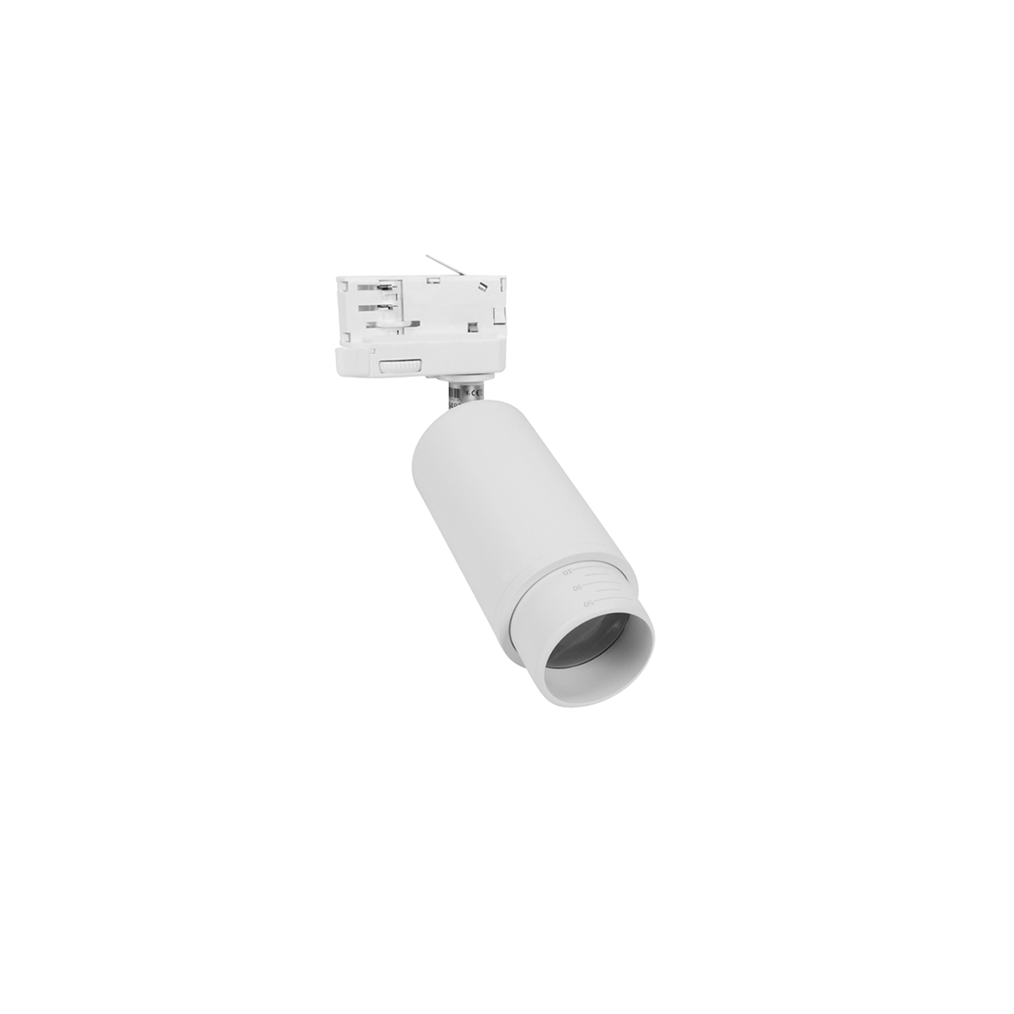 WSU Lights 3-phasen LED Strahler Nerebo mit GU10 Fassung weiss 10-50° - 55x188mm WSU Lights 3-phasen LED Strahler Nerebo mit GU10 Fassung weiss 10-50° - 55x188mm