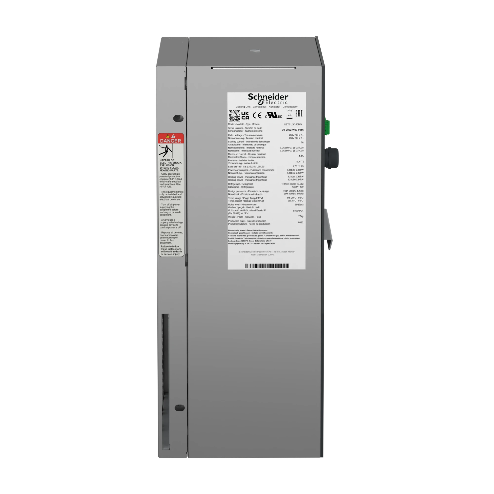 Schneider Electric NSYCUX350DG Wall-mounted cooling unit, connected, Climasys CU, stainless steel, 350W, 230V, 50/60Hz, IP55 (img_006)