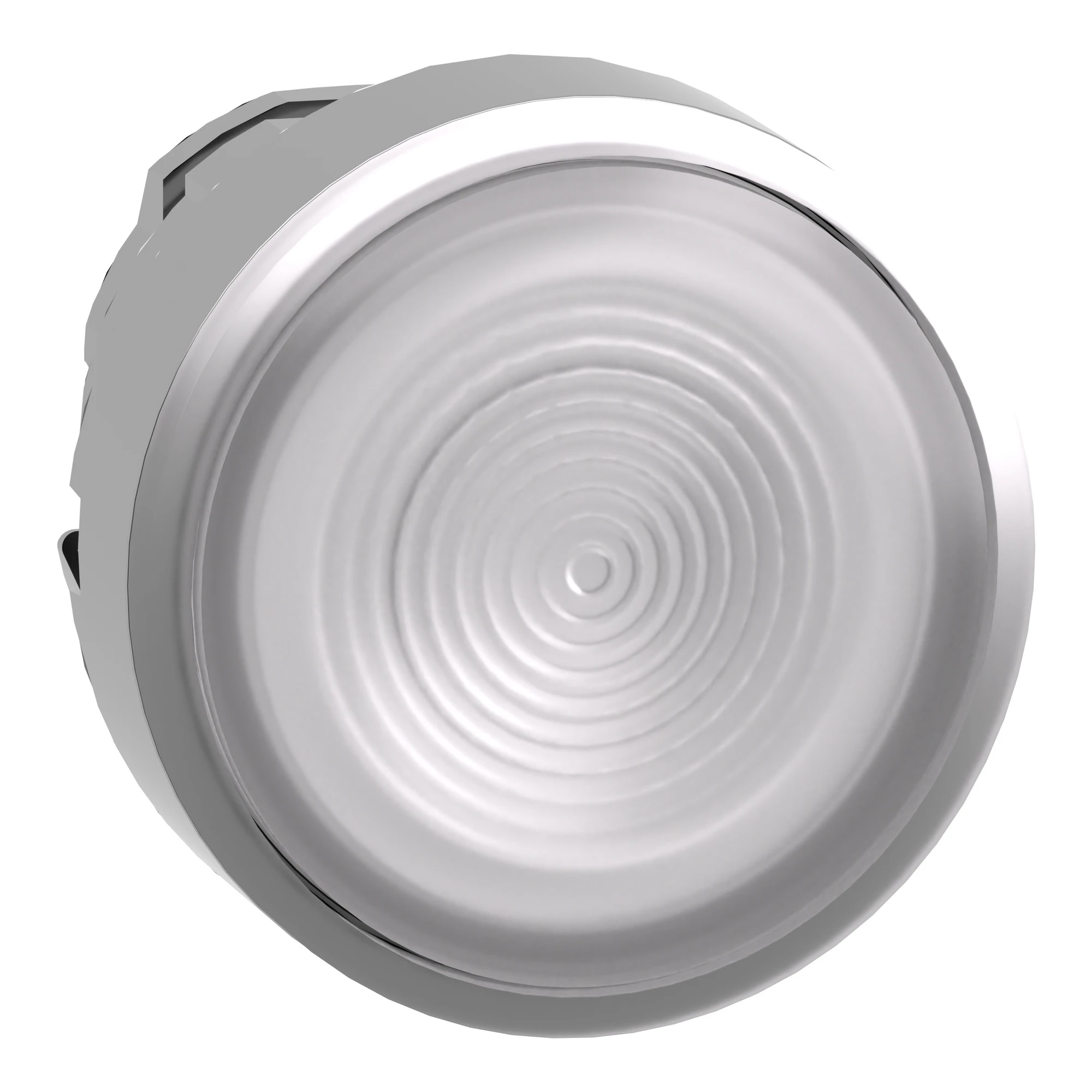 Schneider Electric ZB4BW313S Illuminated push button, front element, Harmony XB4, metal, 22mm, white, unlabeled, momentary, knurled, for universal LED (img_001)