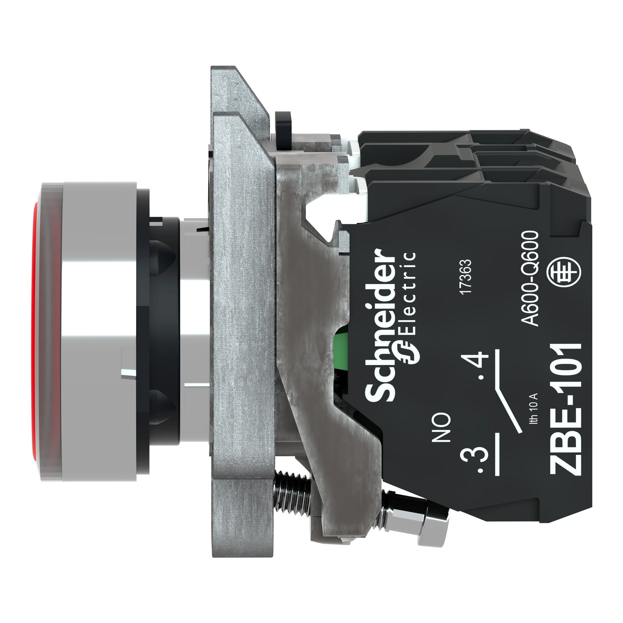 Schneider Electric XB4BW3465 Illuminated Pushbutton, Harmony XB4, Metal, 22mm, Red, Unlabeled, Incandescent Bulb BA9s, Smooth Dome, 1NO+1NC, 250V (img_004) Schneider Electric XB4BW3465 Illuminated Pushbutton, Harmony XB4, Metal, 22mm, Red, Unlabeled, Incandescent Bulb BA9s, Smooth Dome, 1NO+1NC, 250V (img_004)