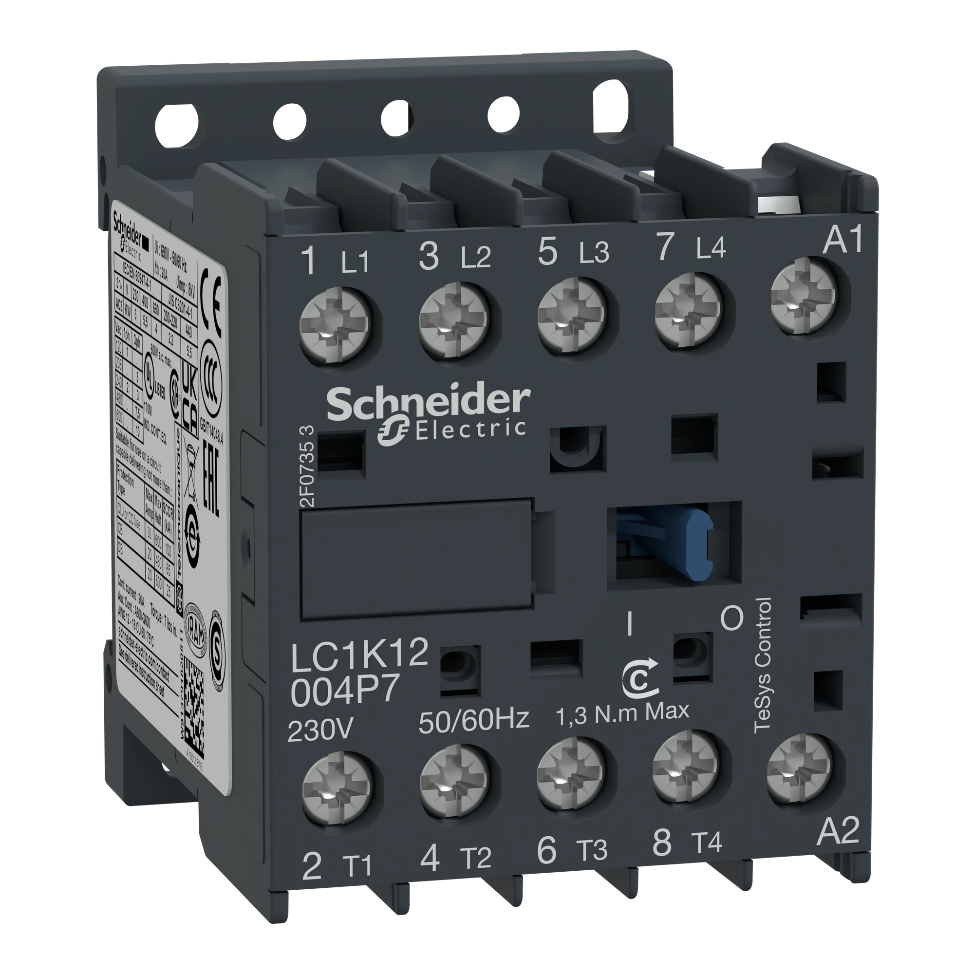 Schneider Electric LC1K12004P7 Power contactor 4p, coil 230 V AC (img_001)